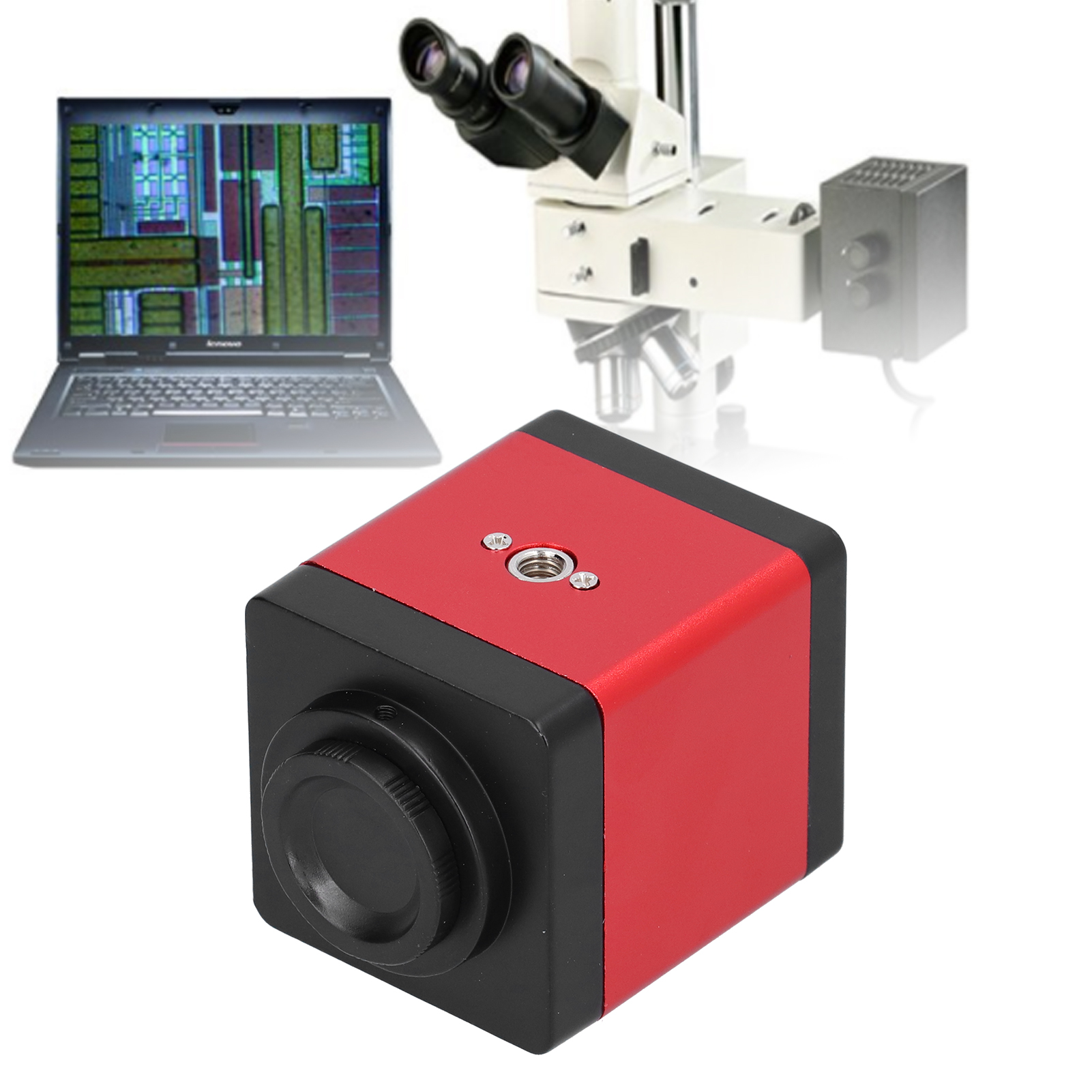 Industrielle 1080p-hdmi-vga-videomikroskopkamera Mit C-mount Zur Beobachtung, Zum Löten Und Zur Reparatur Von Leiterplatten In Mobiltelefonen Und Tablets. Stromversorgung: 100–240 V Wechselstrom (euro