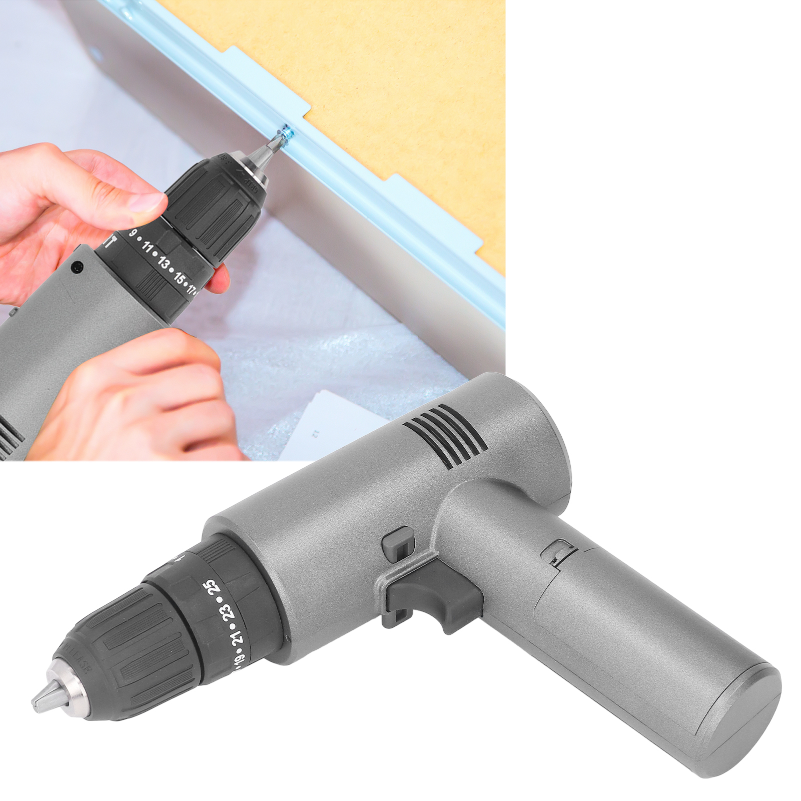 Leistungsstarker, Zweistufiger, Multifunktionaler Elektrobohrer Mit Led-licht, Europäischer Standard Ac100-240v
