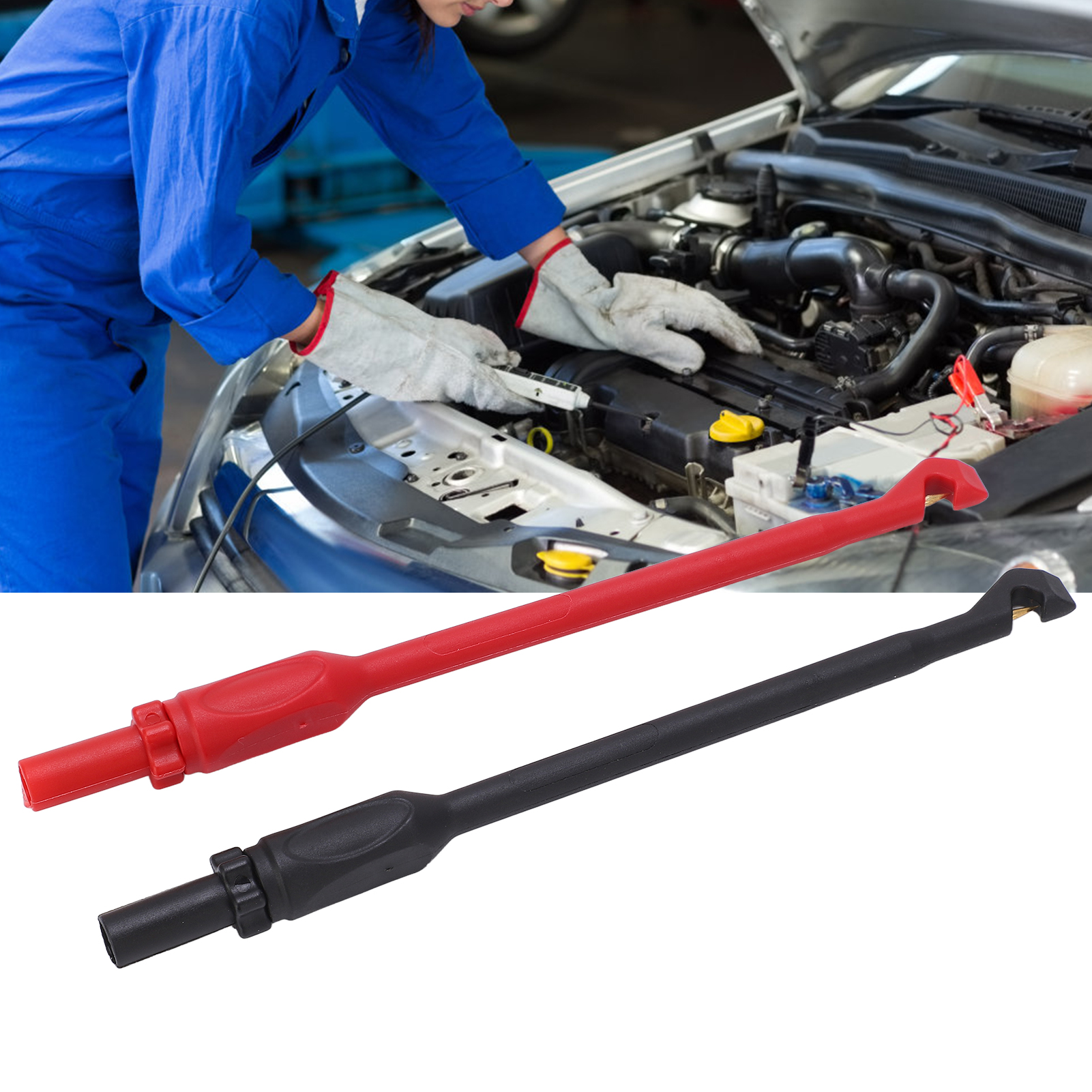 Lange, Nicht Eindringende Prüfspitzen (rot Und Schwarz), Erhältlich Im Set (j.30036). Prüfspitzen Für Multimeter, Prüfspitzen Für Die Kfz-reparatur, Zerstörungsfreie Prüfspitzen, 4-mm-stecker.