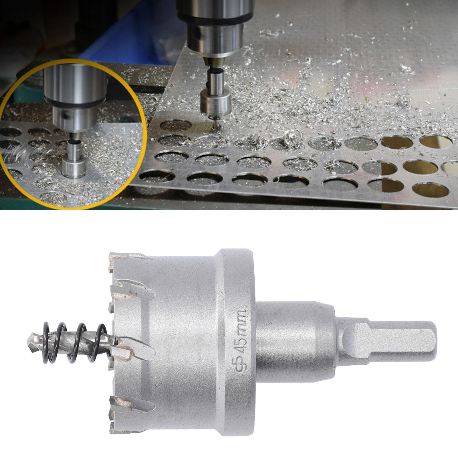 45-55 Mm Hartmetall-lochsägebohrer (tct) Für Dicke Metalle (45 Mm)
