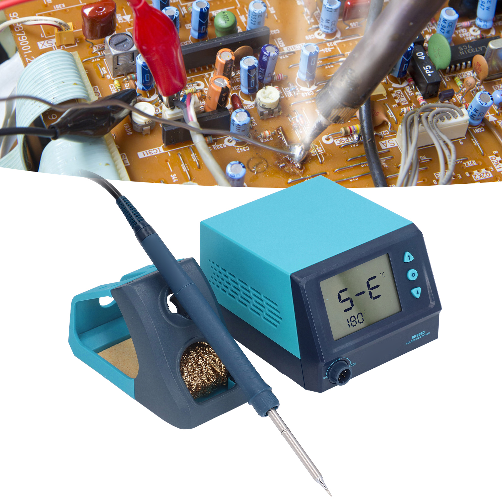 Intelligenter Lötkolben Bk969d Mit Digitalanzeige, Einstellbarer Und Konstanter Temperatur, 65 W, Kompatibel Mit Europäischen Normen Ac100-240 V.