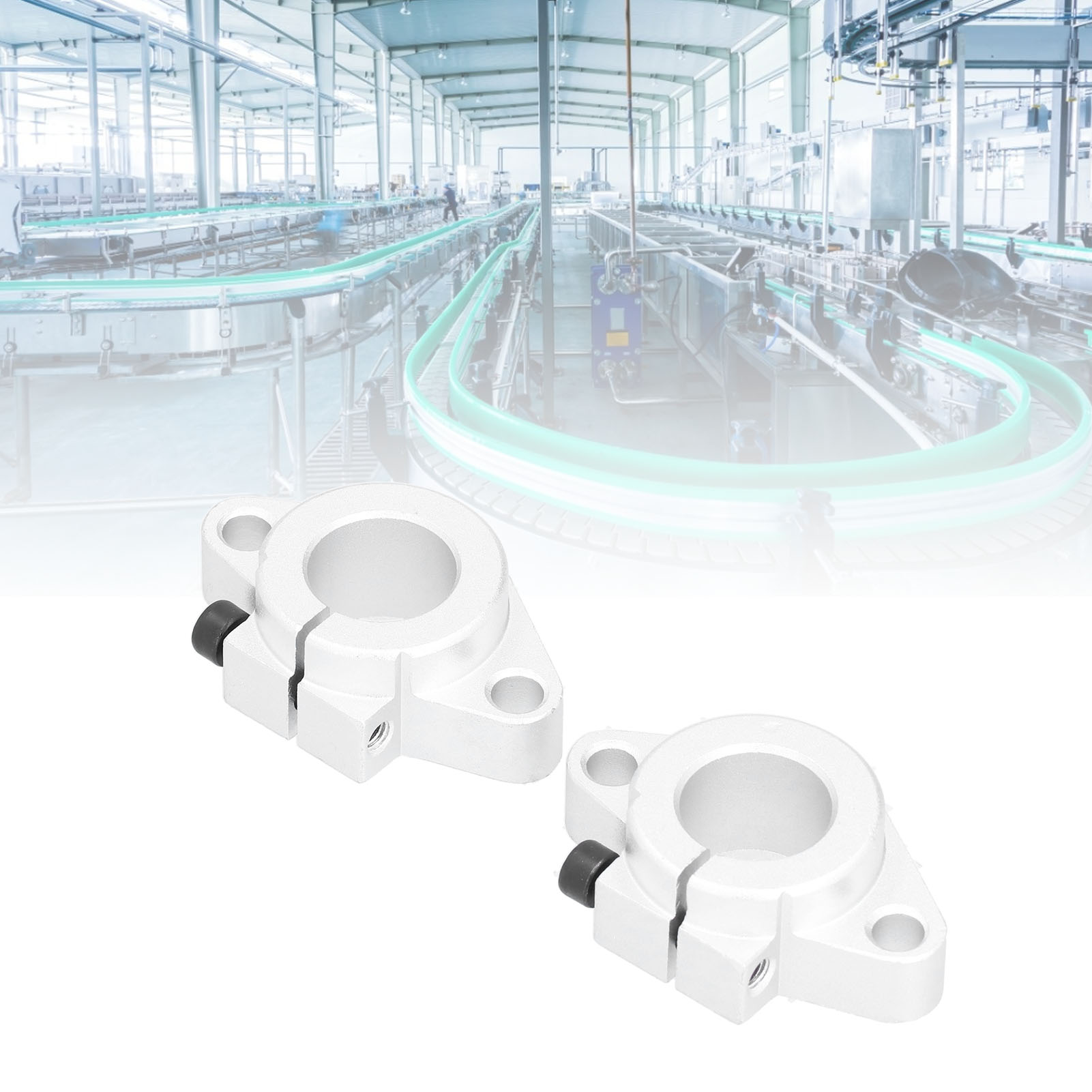 2 Shf20 Aluminium-linearführungsschienen Mit Klemmstangenhalterung Für Wellen Mit 20 Mm Durchmesser