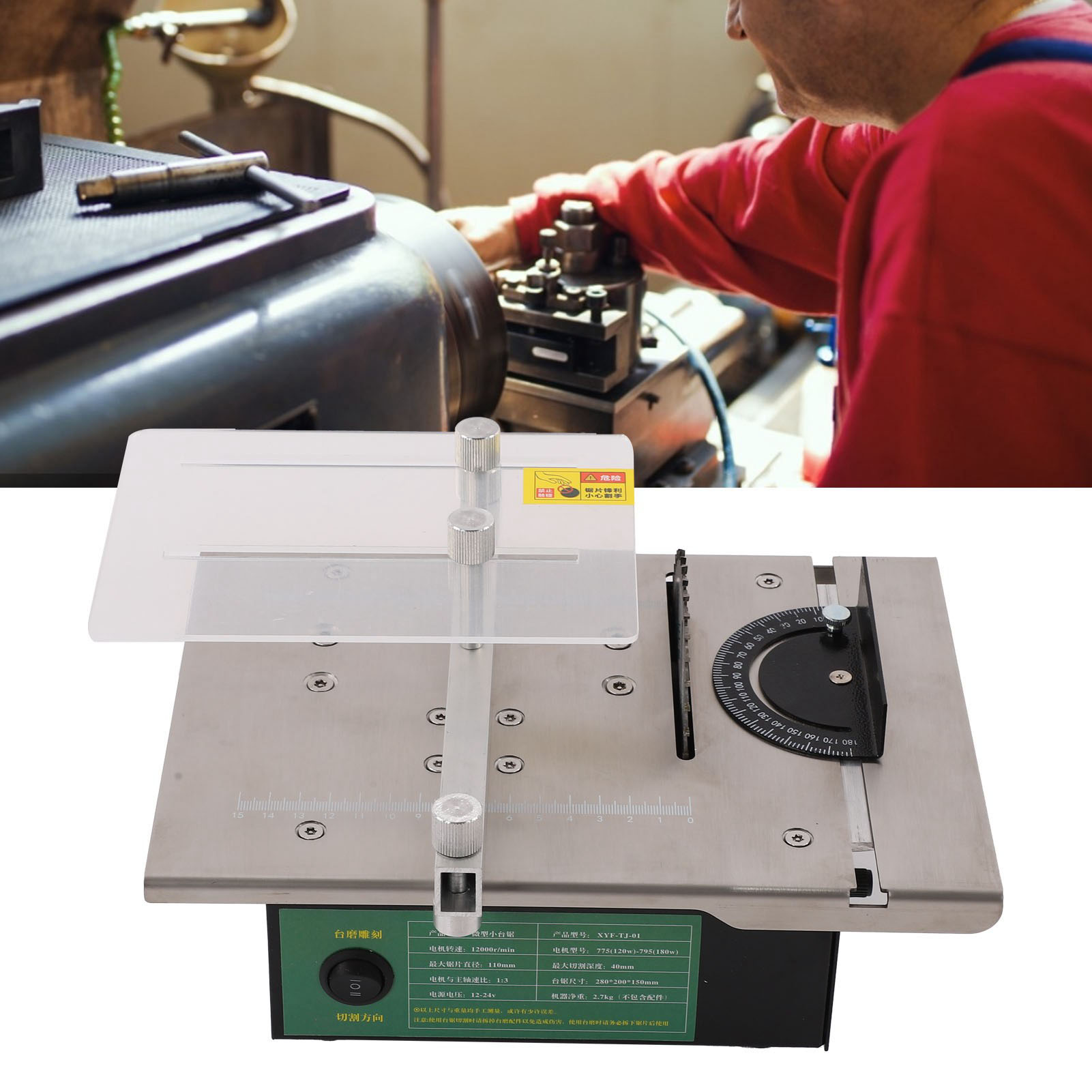 Multifunktionale Tischkreissäge, Kleine Schneidemaschine, Heimwerkermodell, Präzisions-elektrosäge, Europäischer Standard Ac110-240v