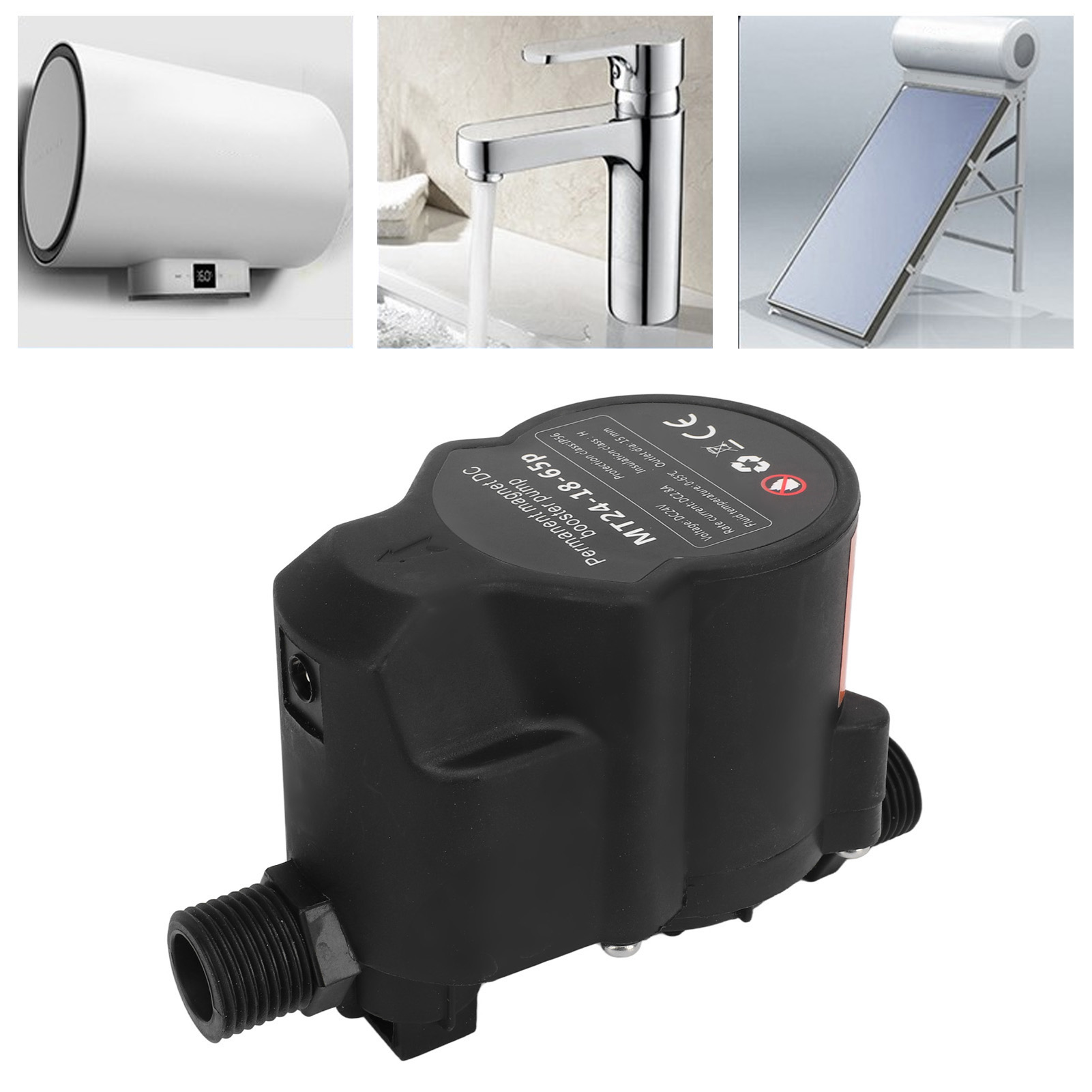 Verwenden Sie Eine Vollautomatische Druckerhöhungspumpe, Eine Kleine 24v-gleichstrom-wasserpumpe, Eine Duschschlauch-druckpumpe Für Solarwarmwasserbereiter, Eine Niederfrequenzpumpe, Europäischer Stan