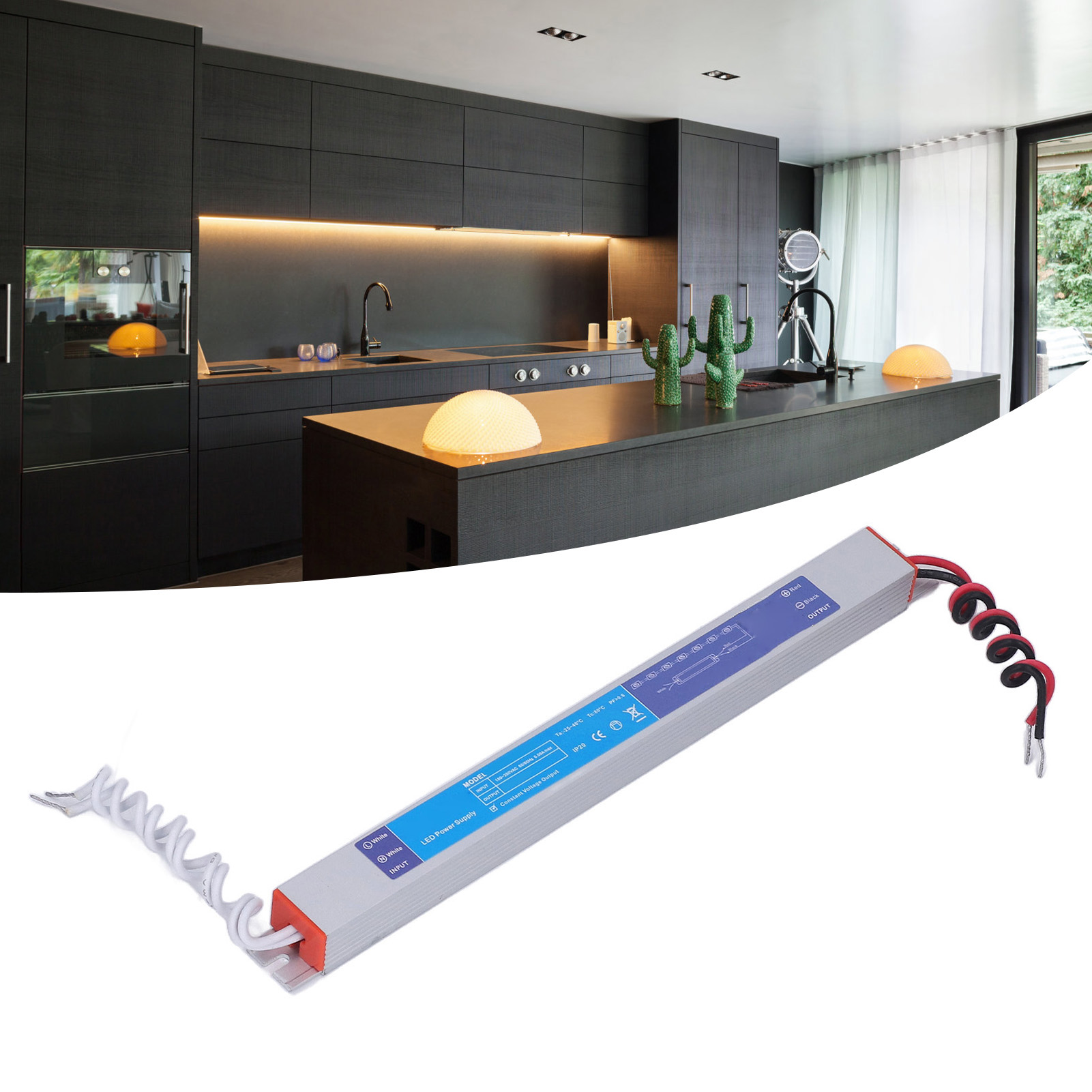 Led-netzteil Für Den Innenbereich 180-250v Ac 10w, Spezielles Miniatur-aluminiumgehäuse Mit Langem Streifen, 24v Konstantspannungsnetzteil Für Leuchtkästen.