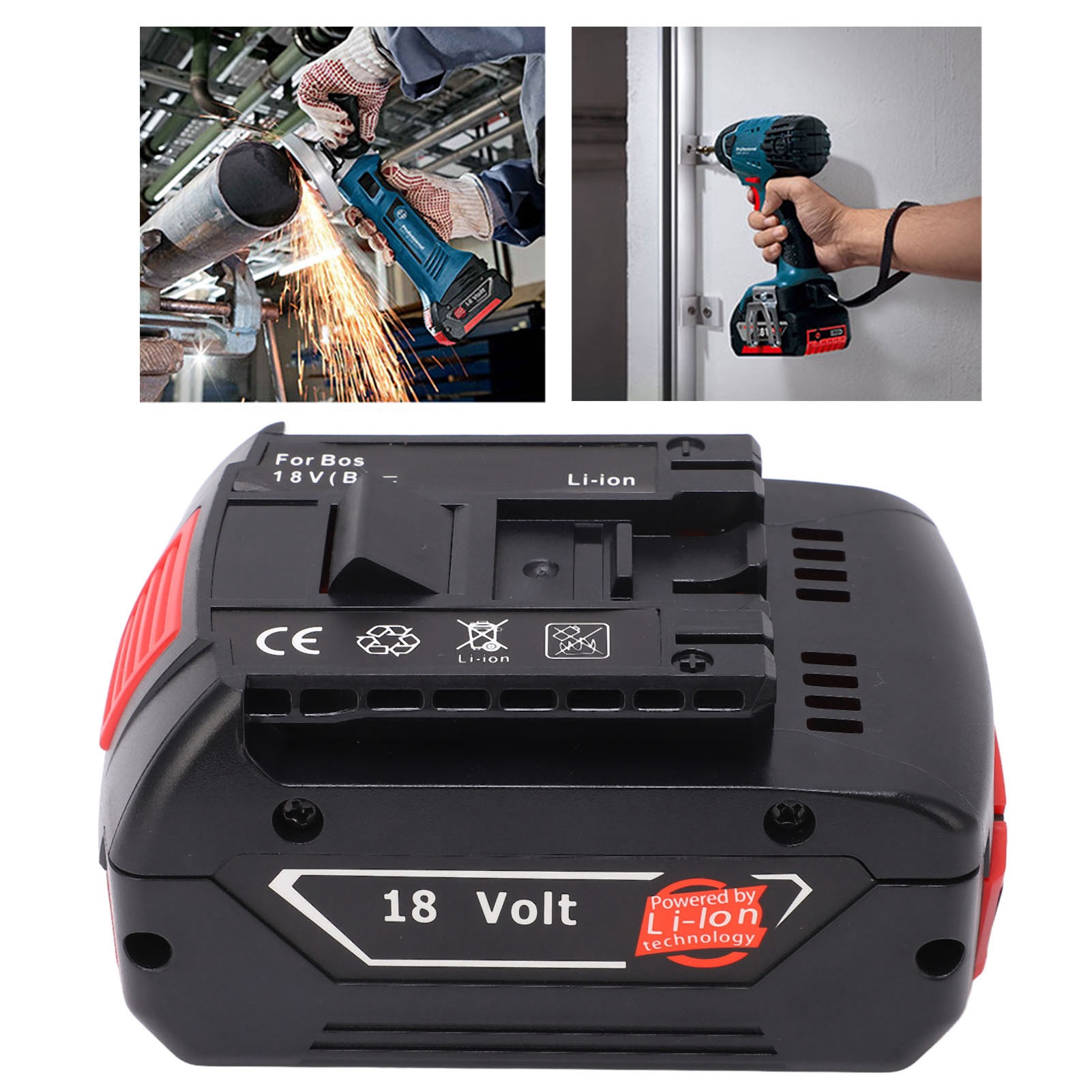 18v Ersatzakku Für Bosch Bat609: 18v Lithium-ionen-akku, Kompatibel Mit Den Akku-werkzeugen Bosch Bat609 Und Bat618 (3000mah).