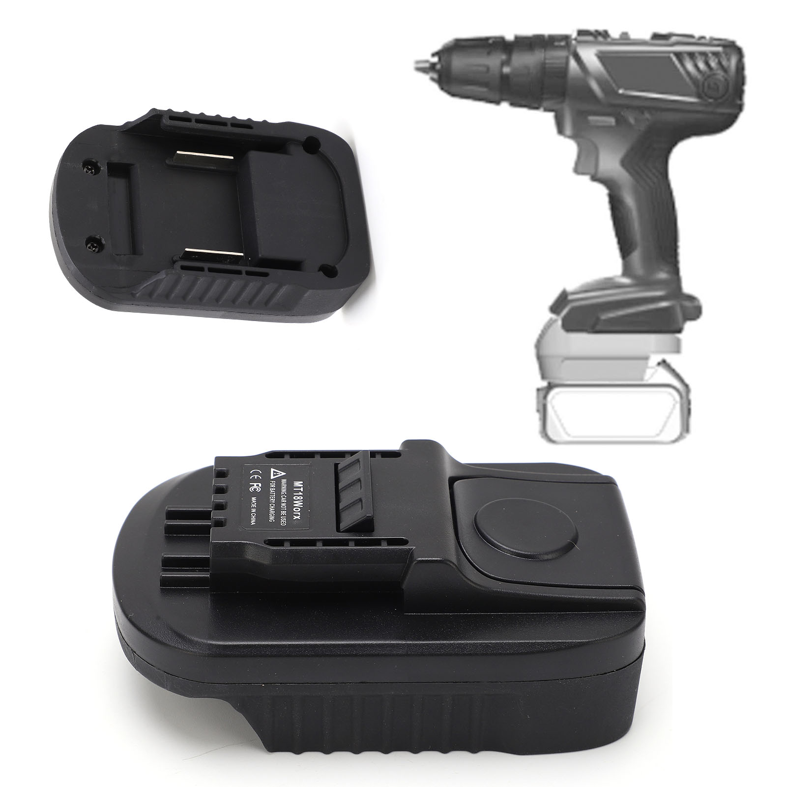 Der Worx Mt18 Akkuadapter Für Elektrowerkzeuge Ist Kompatibel Mit Makita 18v- Und Worx Lithium-ionen-elektrowerkzeugen.