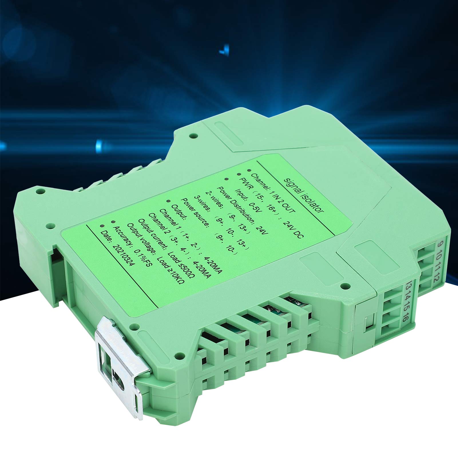 Glg Dc-signalisolator Mit Strom- Und Spannungstransmitter, Ein Eingang Und Zwei Ausgänge, 0-5v Bei 4-20ma.