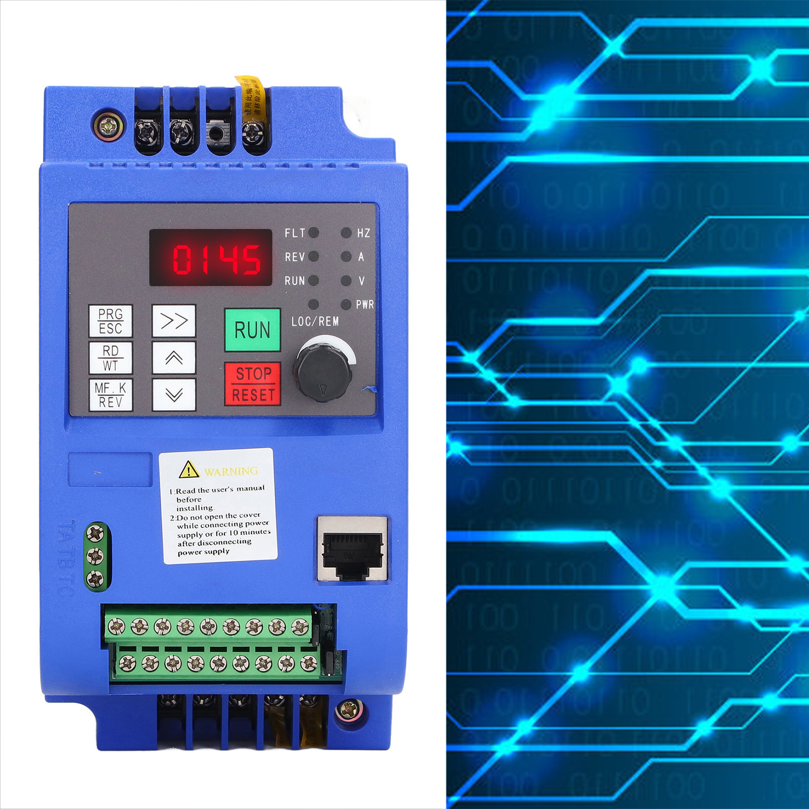 Nflixin@ Einphaseneingang 220 Vac, Dreiphasenausgang 0-220 Vac, Mini-frequenzumrichter Für Einen Einzelnen 1,5 Kw Motor.