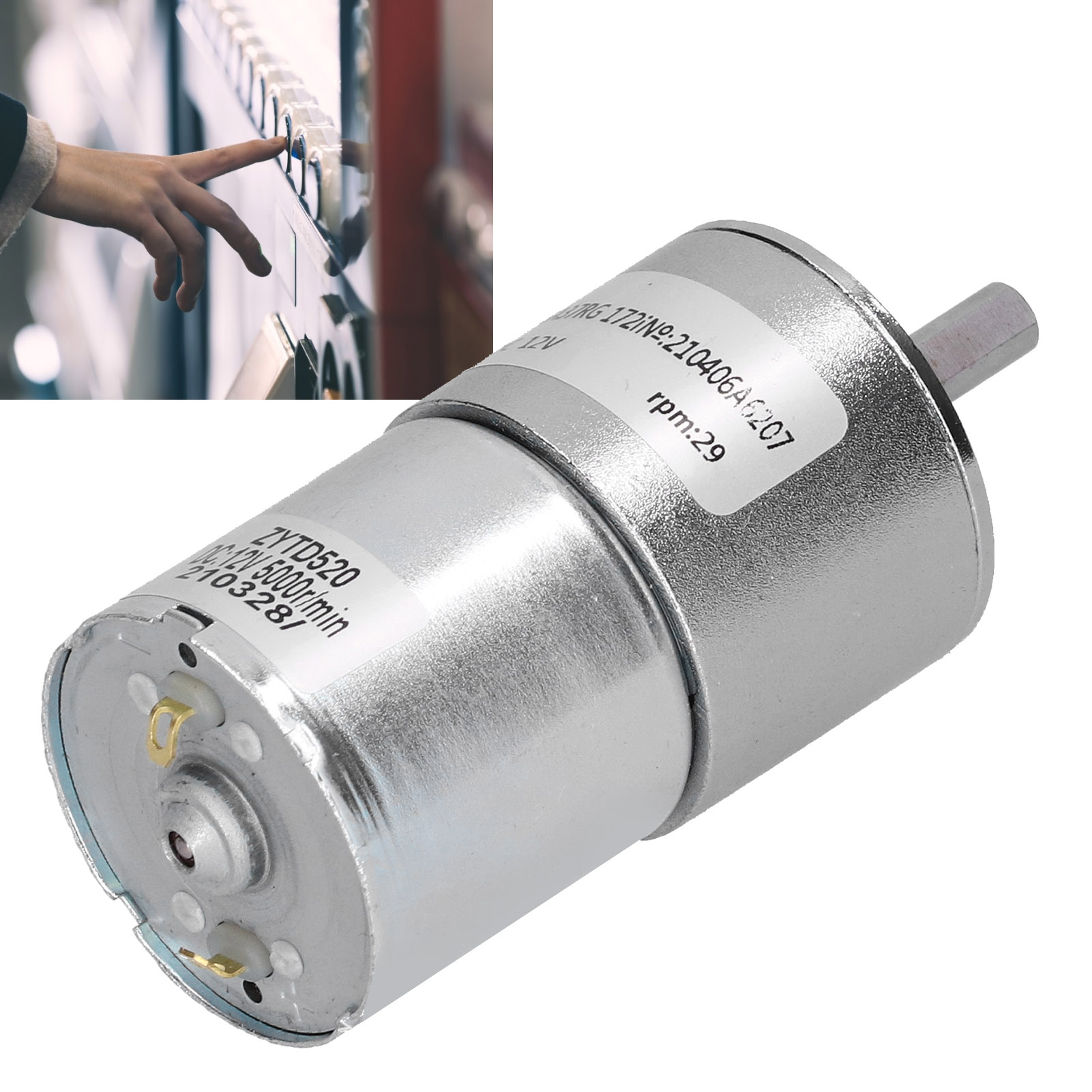 12-v-gleichstrom-getriebemotor, Drehmomentstarker Mikrountersetzungsmotor, Zentrale Abtriebswelle, Untersetzungsgetriebe Mit 37 Mm Durchmesser Zga37rg 29r-12v