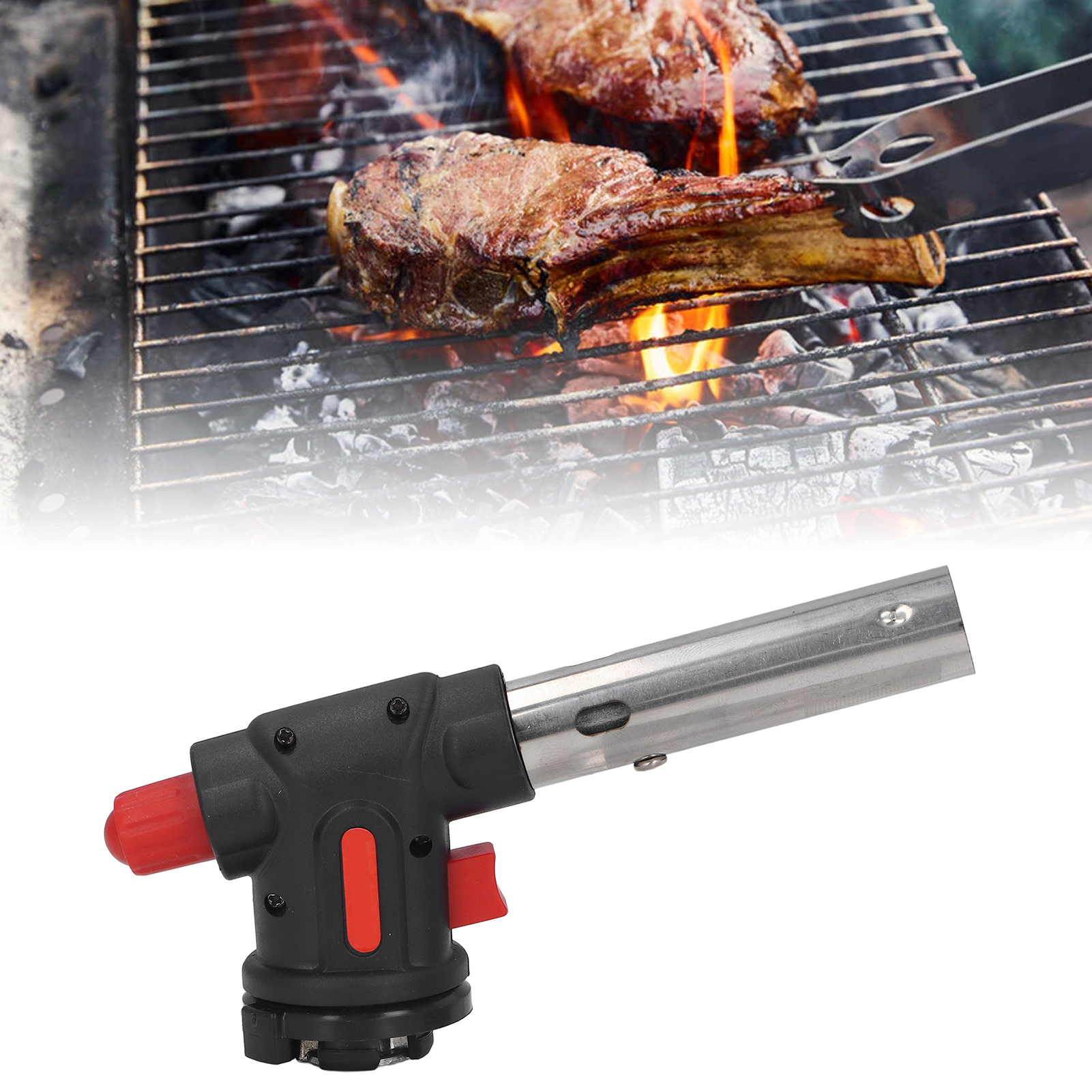 Tragbarer Kartuschenflammenbrenner Mit Kleinem Schweißbrenner Für Grillabende Im Freien Und Schweißarbeiten Zu Hause.