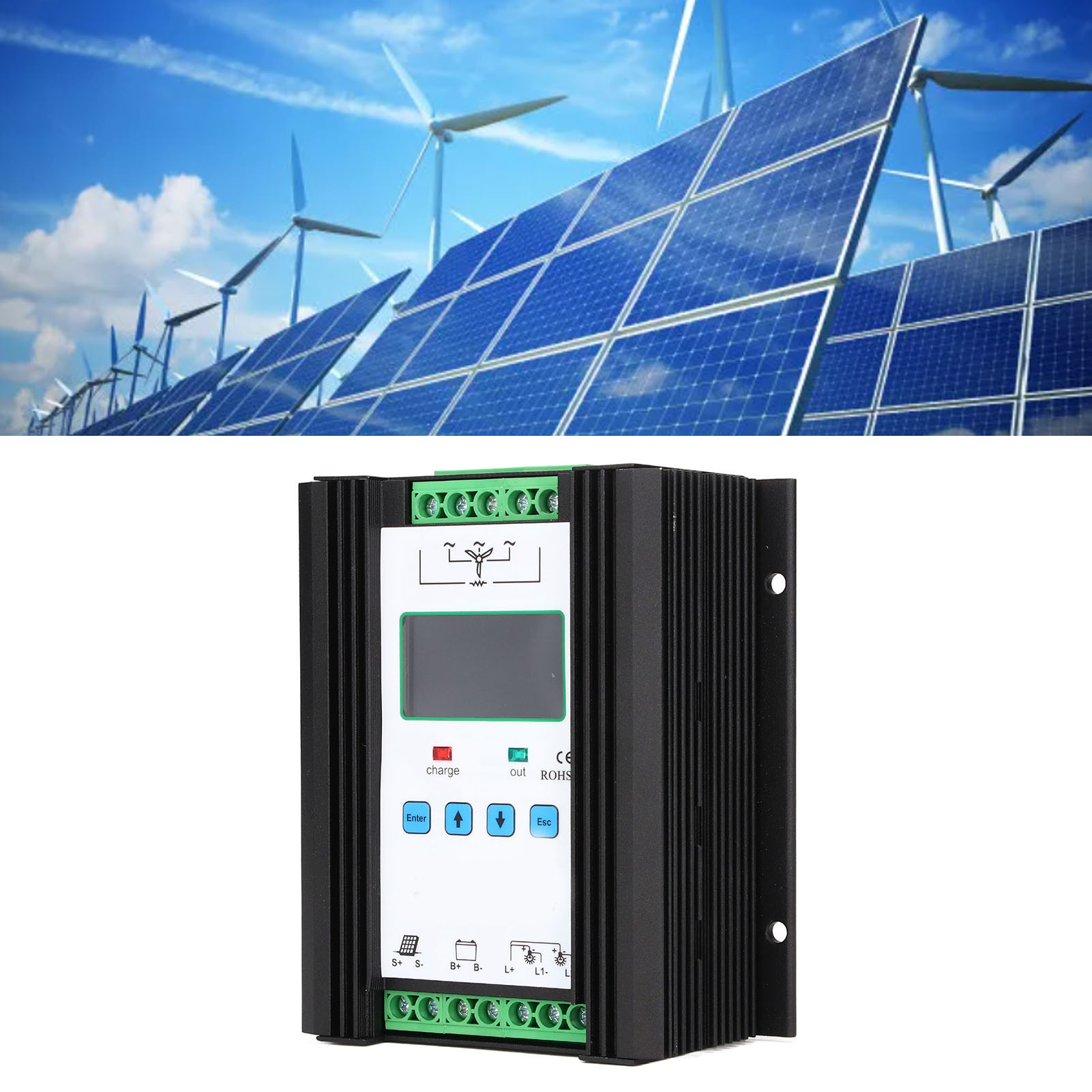Neuer Jw 12/24v 600w Hybrid-wind-solar-solarregler