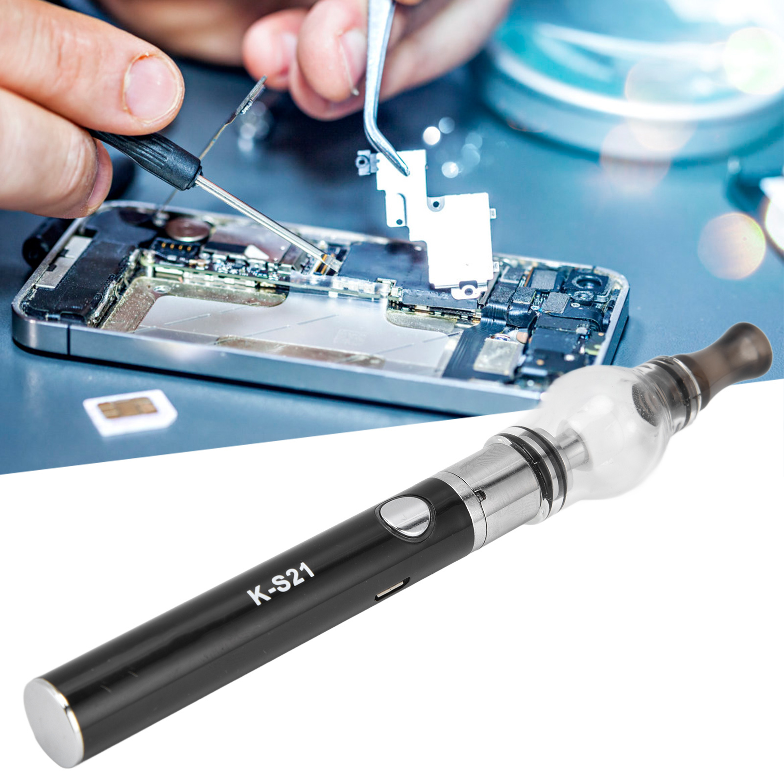 K-s21 Schwarzer Kolophonium-zerstäuber, Löt- Und Flussmittelfreier Kolophonium-zerstäuberstift, Kurzschlussdetektor Für Lötstellen Auf Motherboard-chips