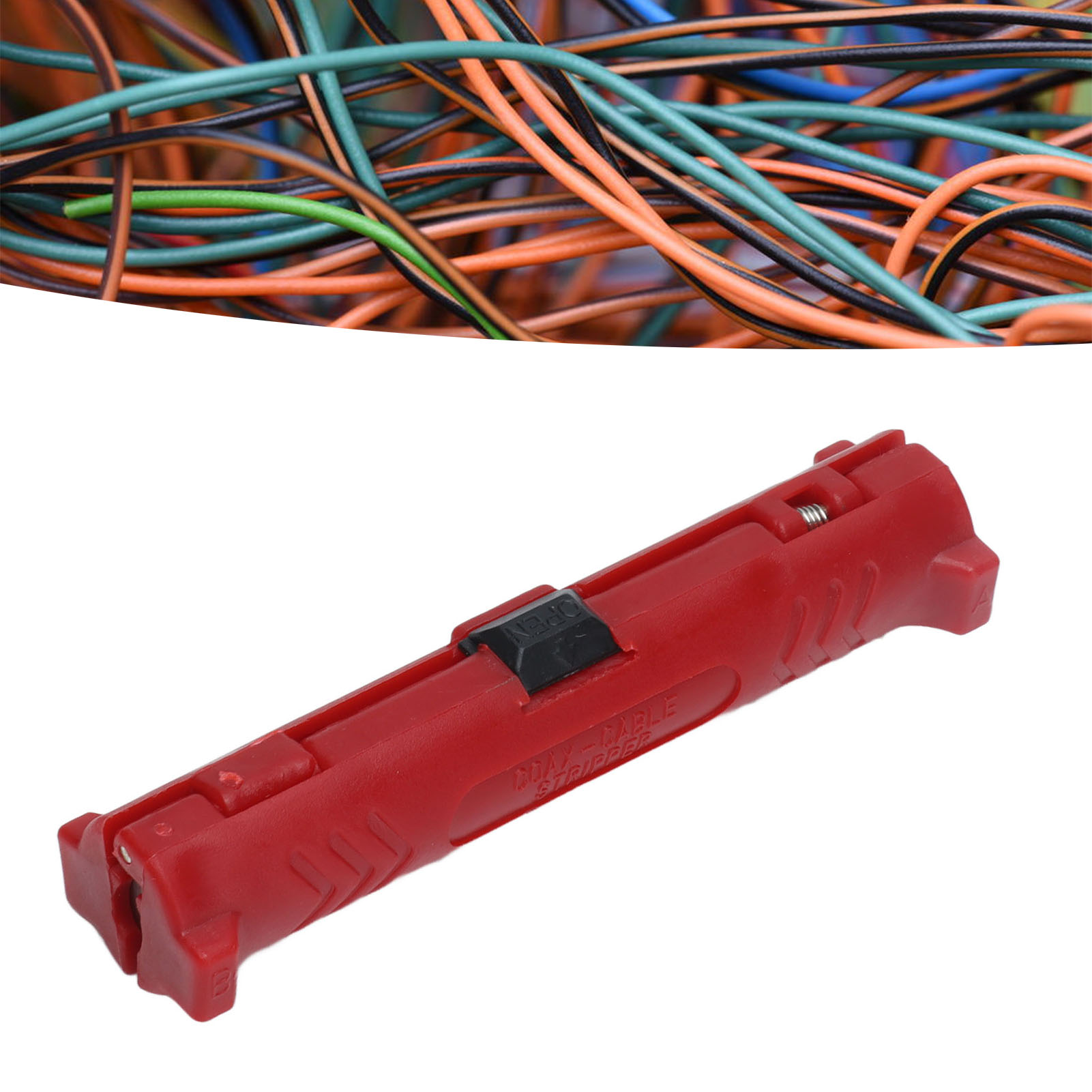 Abisolierzange Für Rotes Ethernet-koaxialkabel, Isoliertes Abisolierwerkzeug Mit Zangenklingen An Beiden Enden Mt-1660