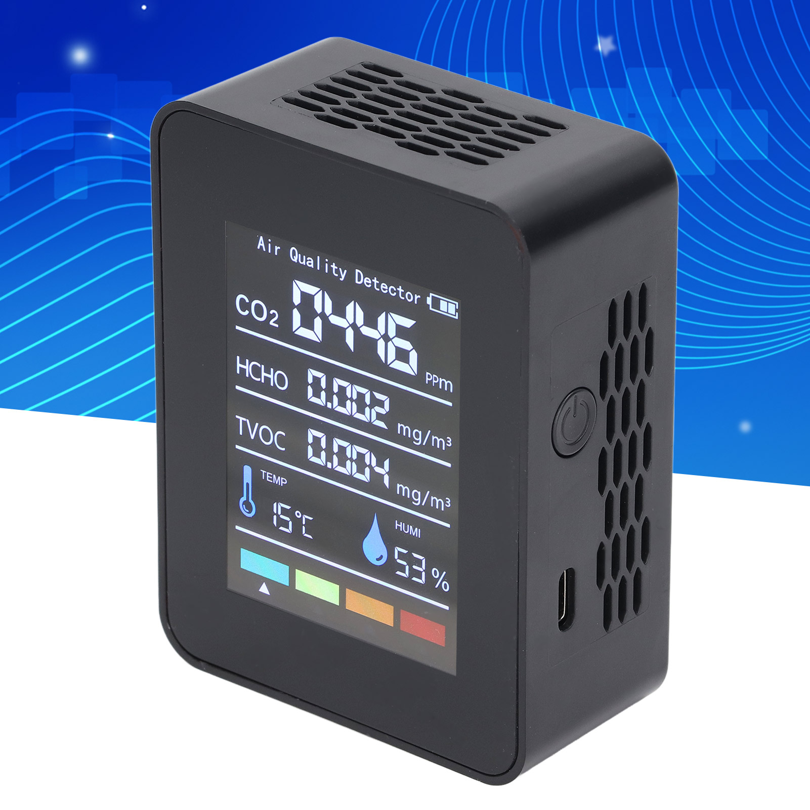 Pg-l58 Zn-az-gg03 Infrarot-kohlendioxiddetektor, Co2-detektor, Innenraumluftqualitätsmonitor (temperatur Und Luftfeuchtigkeit) Mit Automatischer Kalibrierung