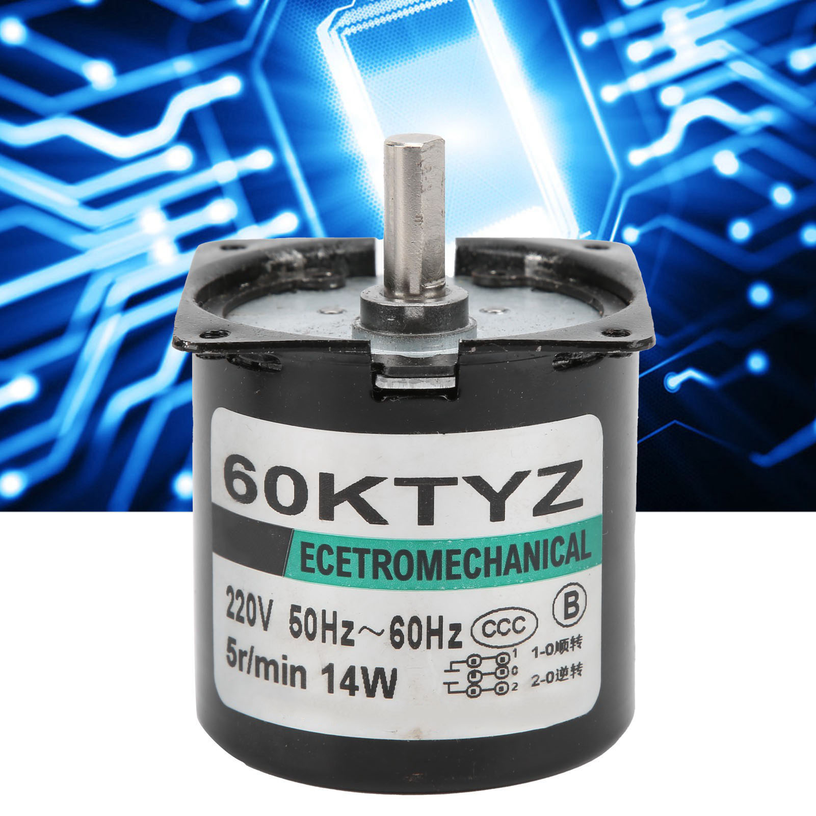 Ac-synchronmotor Xd60ktyz, 14w Permanentmagnet-langsamläufermotor, Drehmomentstarker Und Drehzahlsteuerbarer Bidirektionaler Mikromotor, Exzenterwelle, 5 U/min, Ac220v.