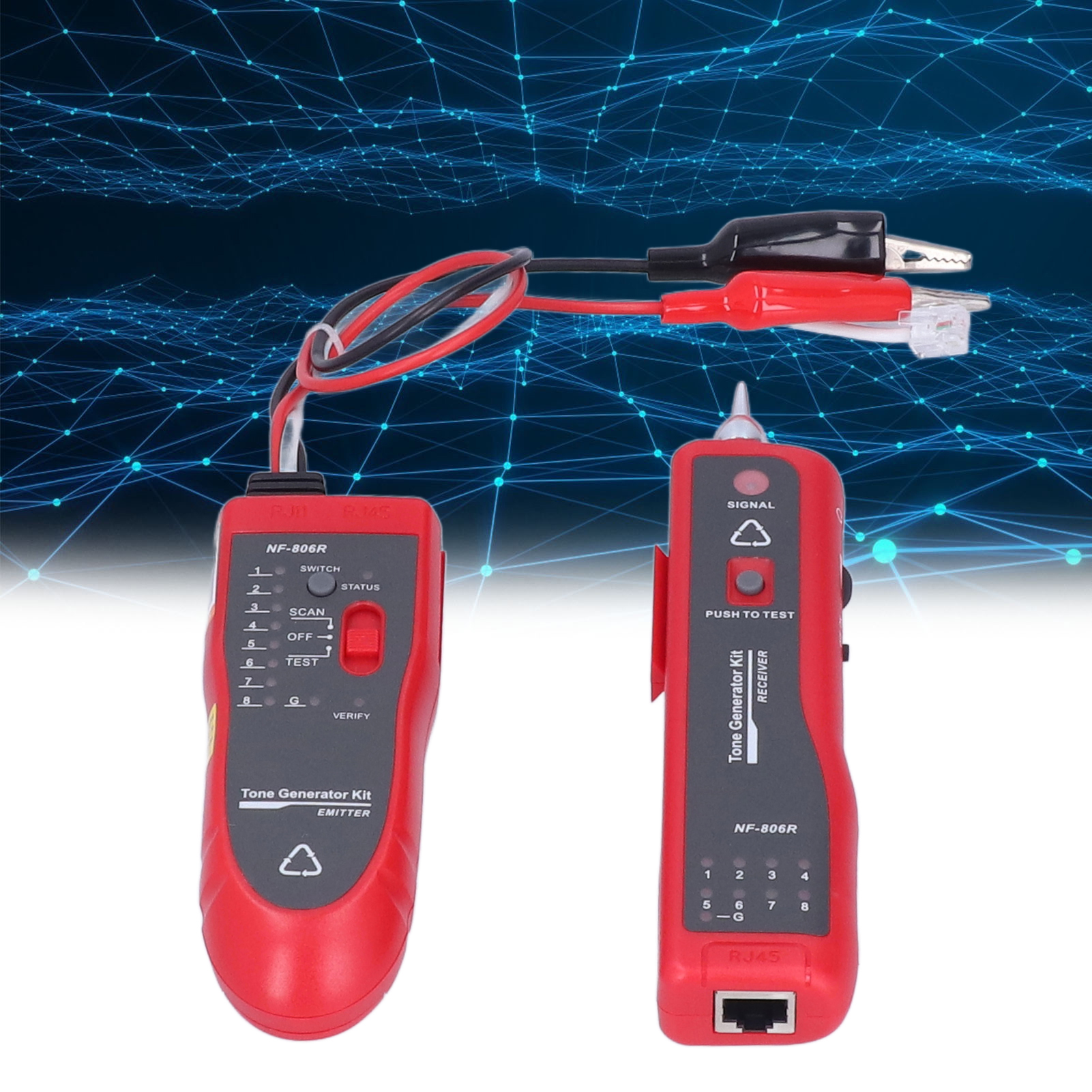 Noyafa Nf-806r Kabelortungsgerät, Netzwerkkabeltester, Kabeldetektor, Kabelprüfer, Hitzebeständiges Poe