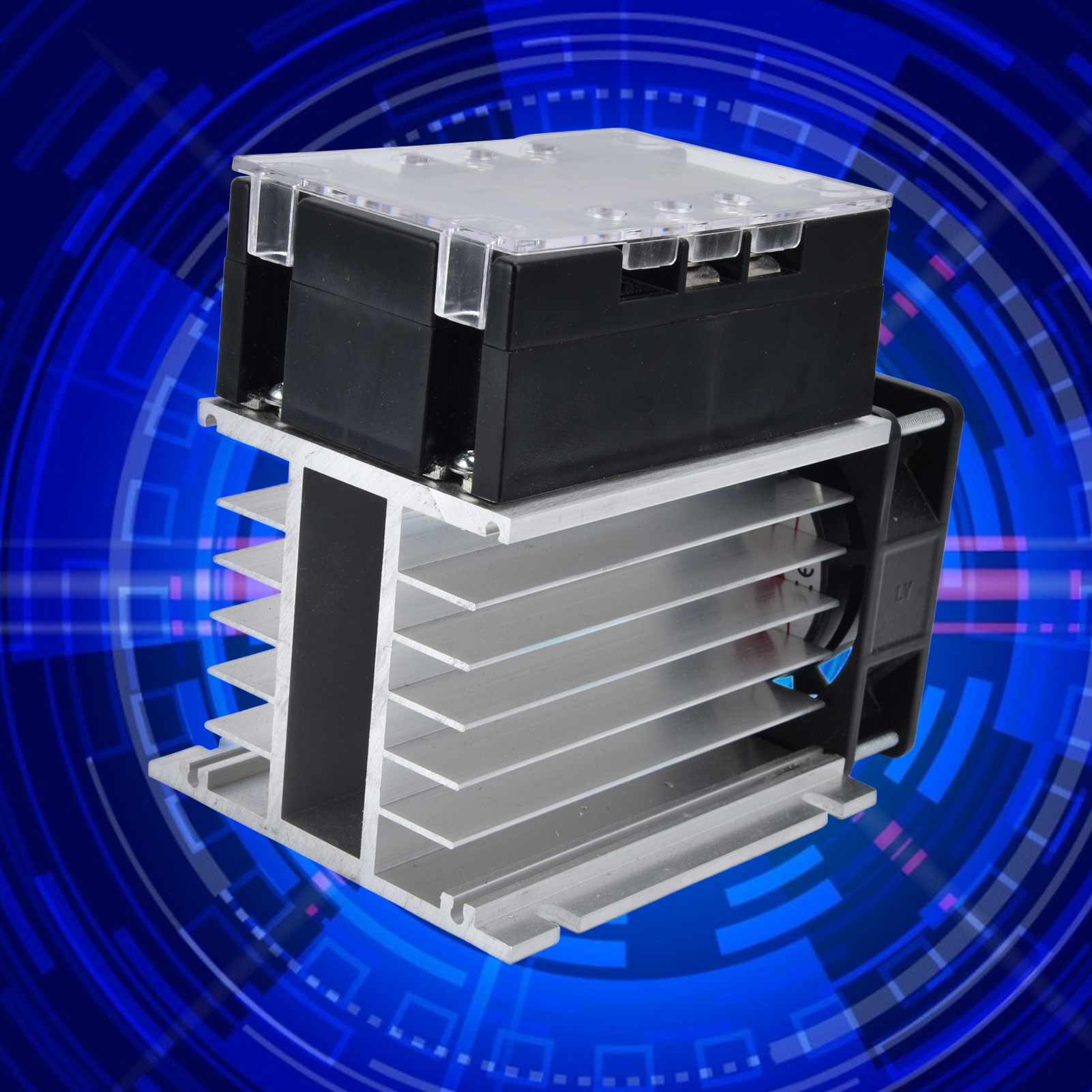 Einphasiger Halbleiter-spannungsregler, Thyristor-spannungsregler, 220–380 Va Halbleiter-wechselspannungsregler, Cssr-60wa-h Mit Kühlkörper