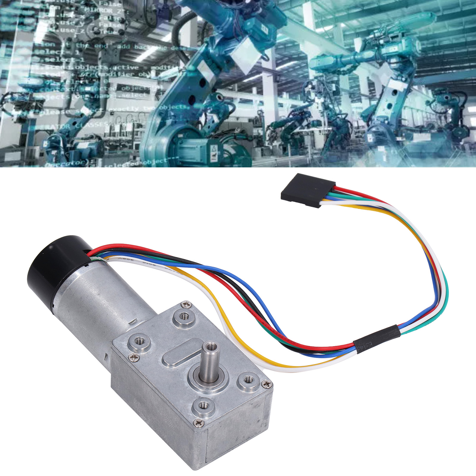 Jgy-370 Schneckengetriebemotor Mit Drehgeber-drehzahlmesser, Hohes Drehmoment, Niedrige Drehzahl, Selbsthemmend, Einseitige Abtriebswelle, 90 U/min, Mdc6v