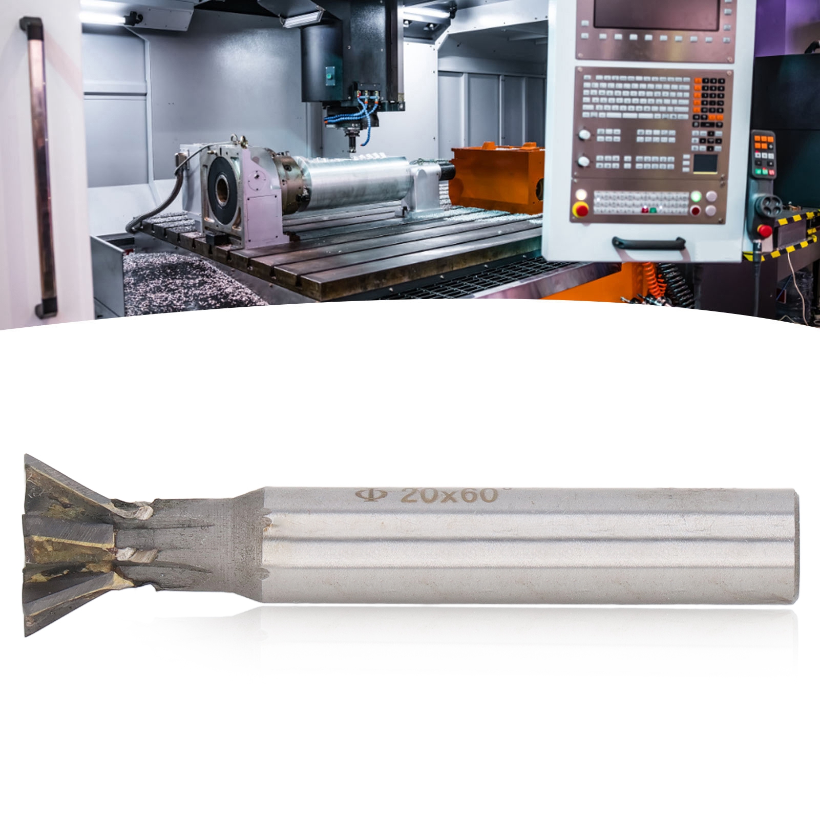 Schwalbenschwanzfräser Φ2060° Yg8 Mit Hartmetalleinsatz Und Geradem Schaft.