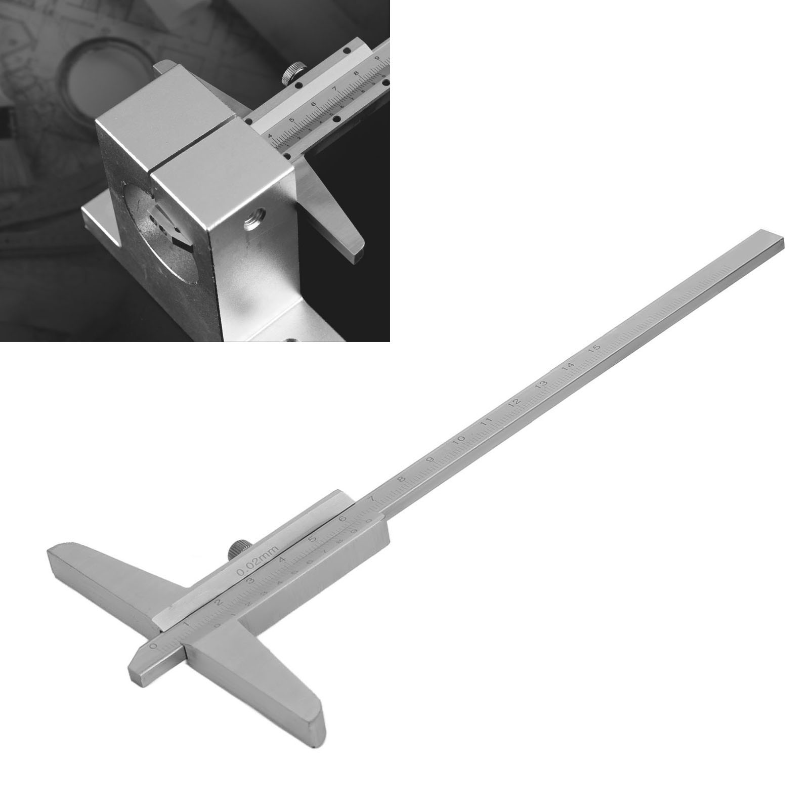 Tiefenmesser, Hochpräziser Tiefenmessschieber, Abgestuftes Messlineal, Tiefenmessschieber 0-150 Mm