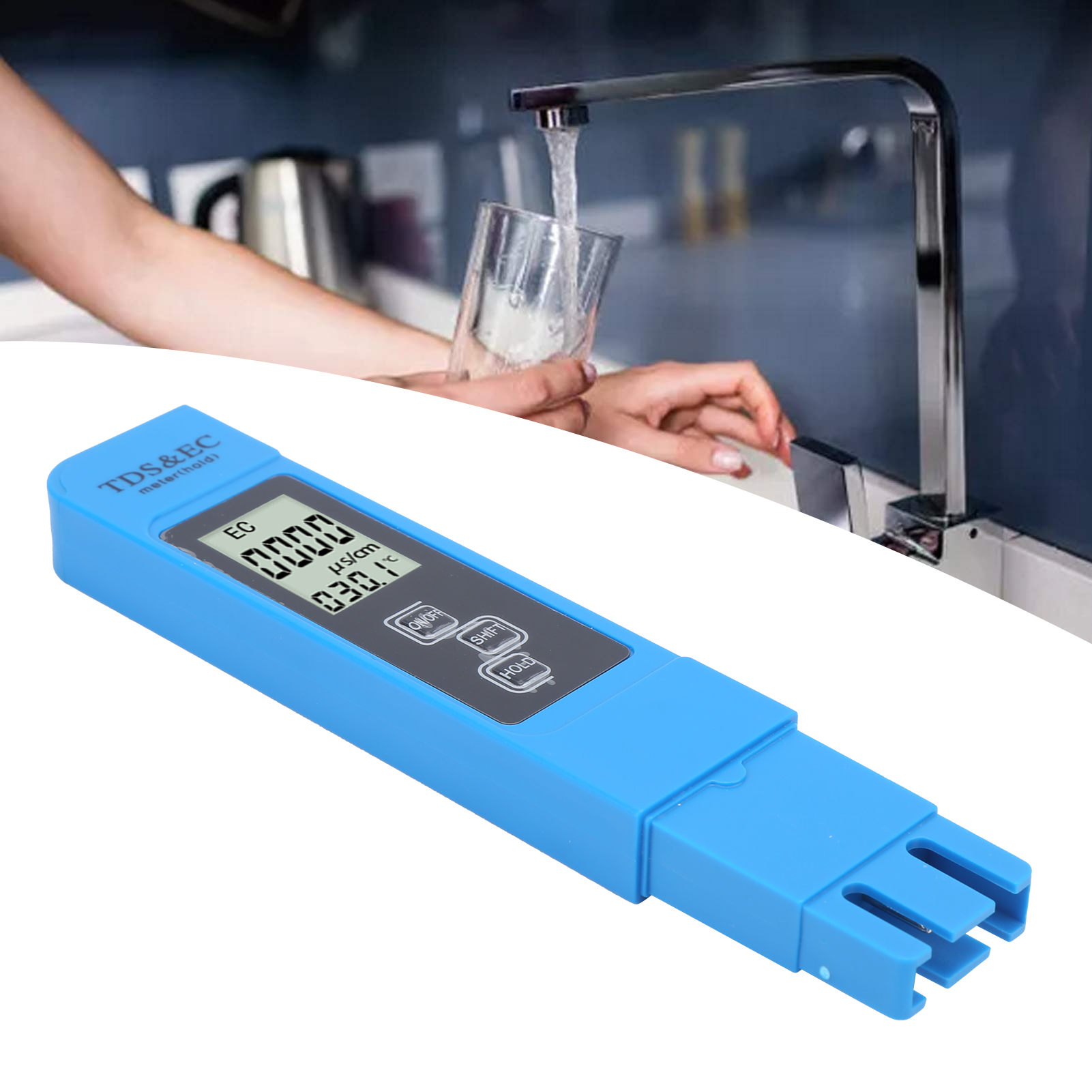 3-in-1 A1 Tds-stift Für Wasserqualitätsprüfungen, Tds-messstift, Ec-leitfähigkeits-tds-stift (blau)