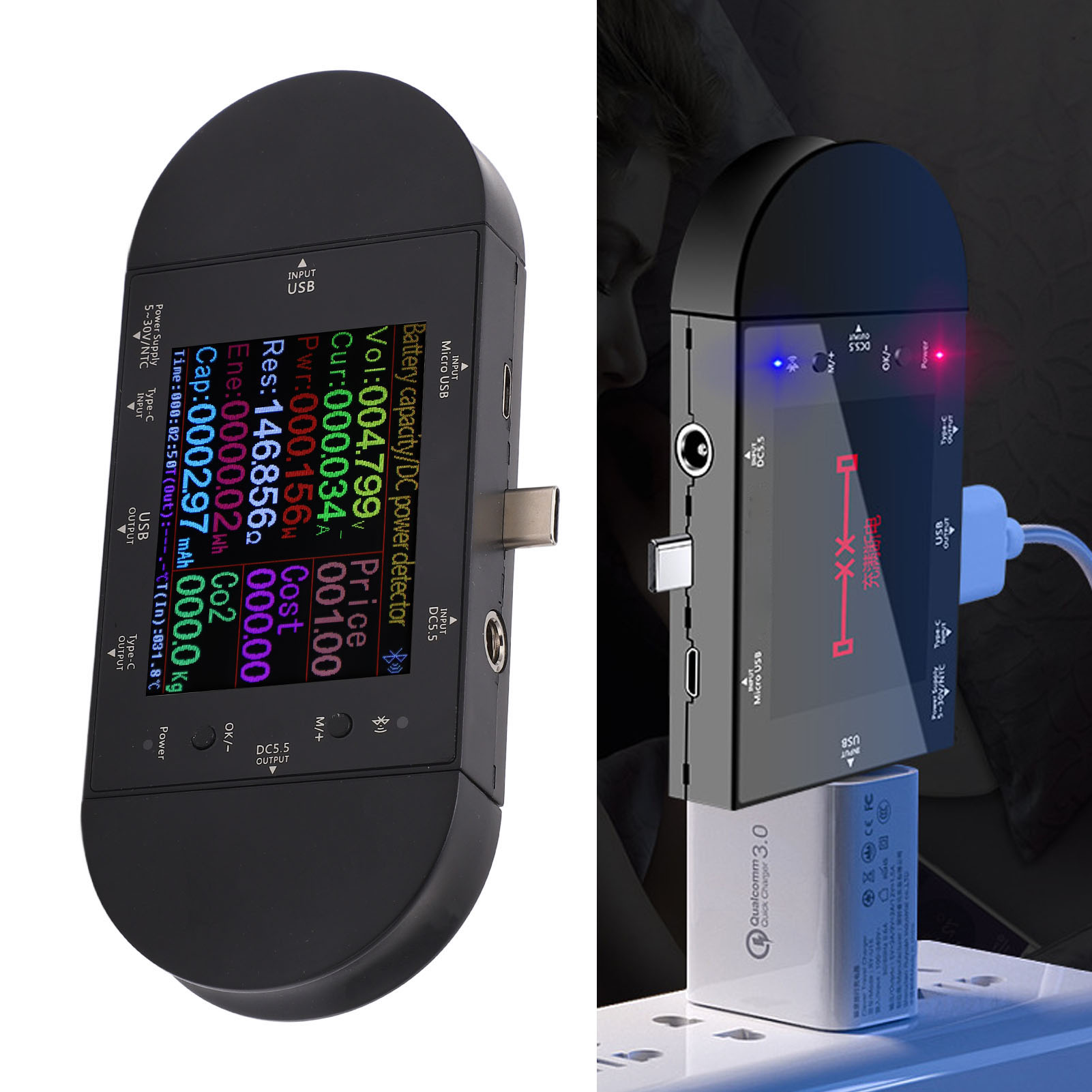 Ud24 Multifunktionales Usb-ladegerät: Voltmeter (5v-32v) Und Amperemeter
