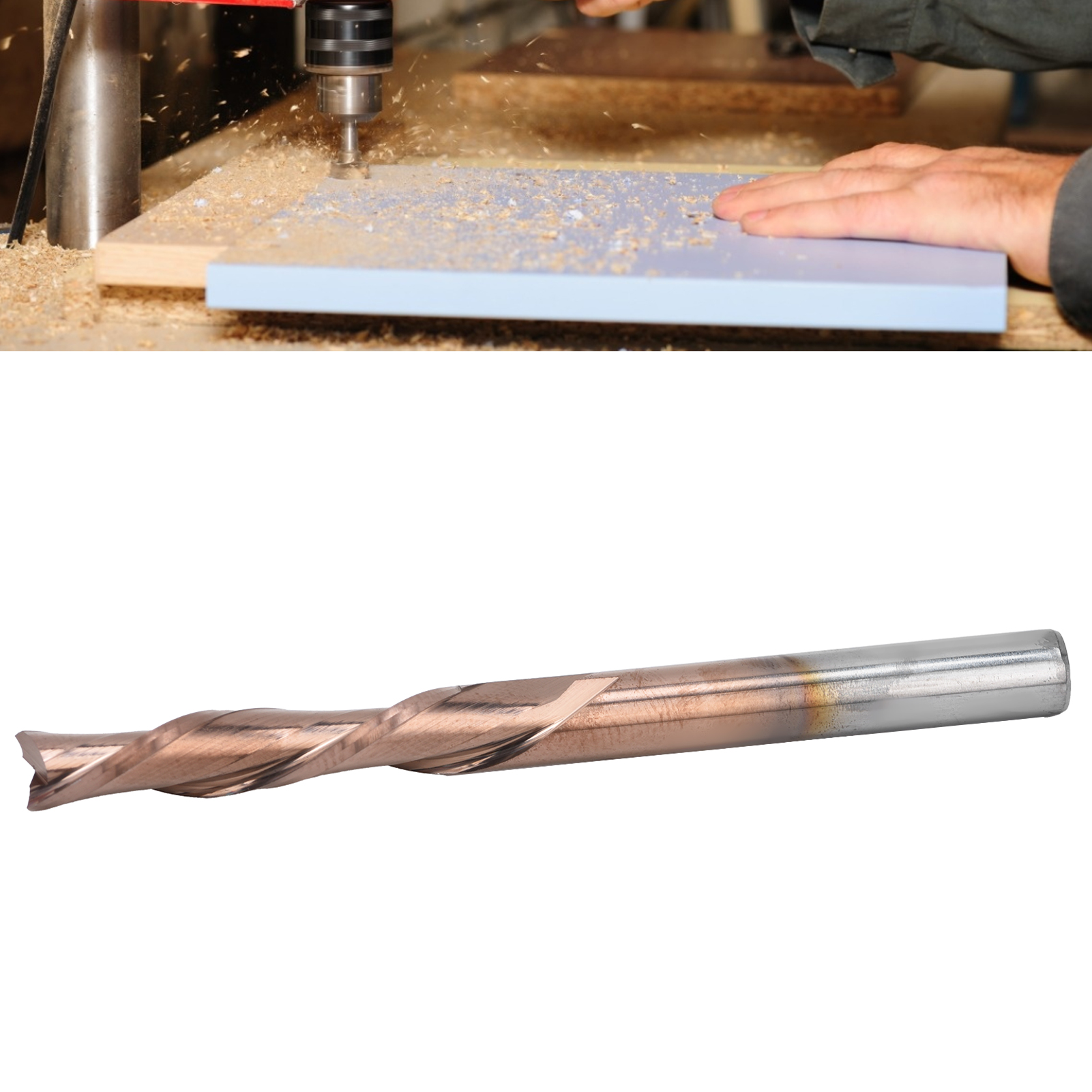 Doppelseitiger Holzfräser Für Linkshänder, Aus Wolframkarbid-bronze-stahl, 4 X 4 X 25 X 55 Mm