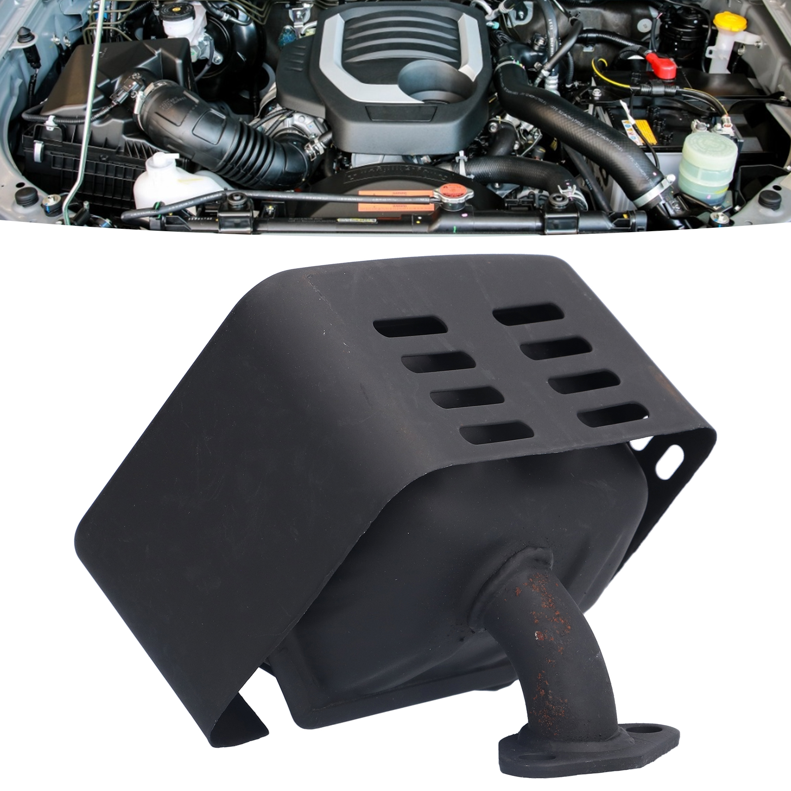 2-, 3- Und 4-zoll-gx160-benzinmotor, Generator, Wasserpumpe, Auspuffschalldämpfer, Auspuffrohr Mit Dichtung, Schwarz