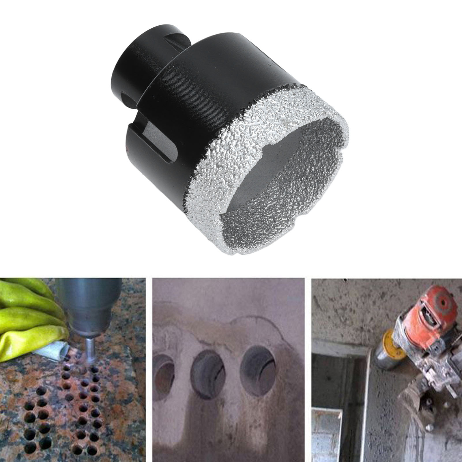 Vakuumgelöteter Diamantbohrer M14, Schwarzgelöteter Bohrer M14, 50 Mm