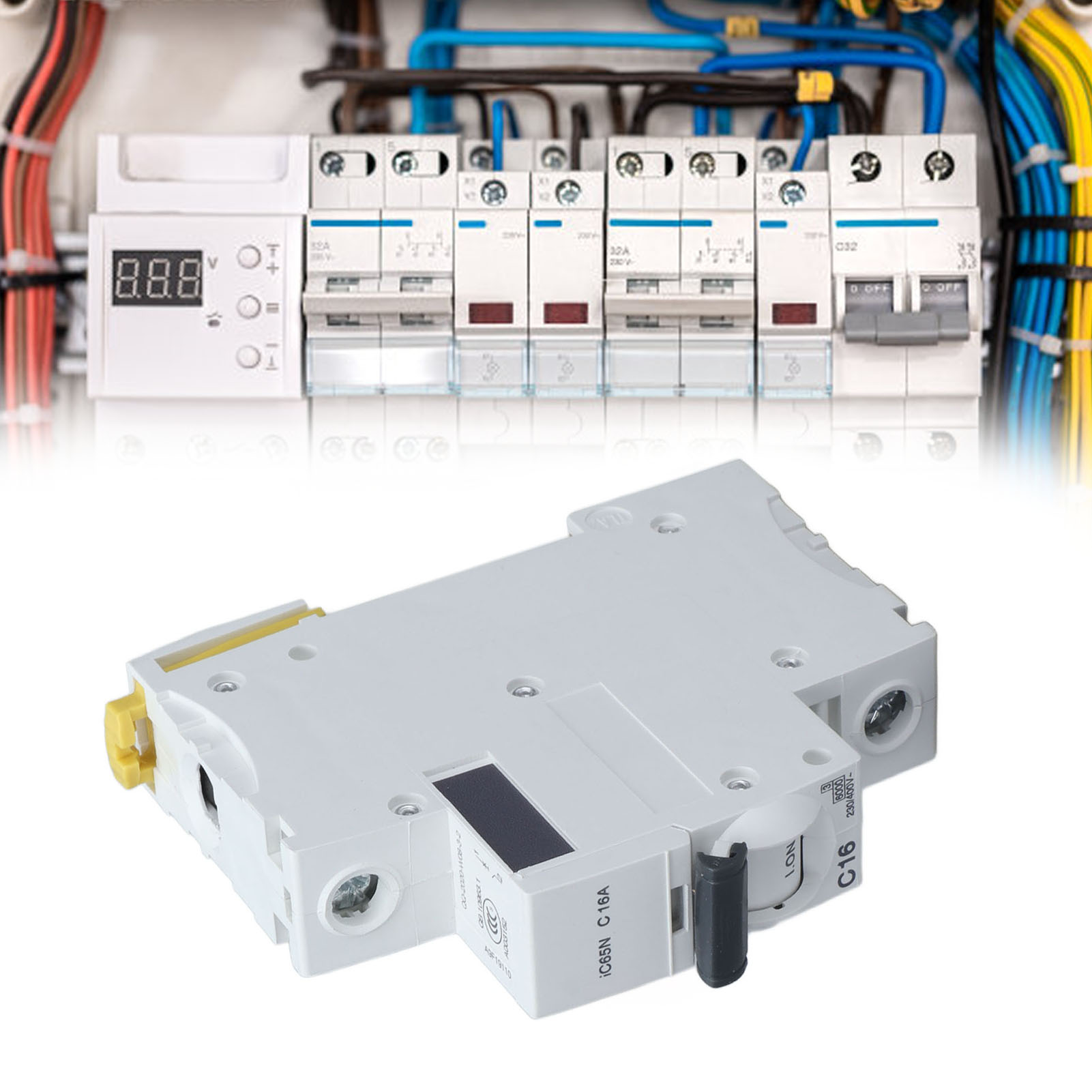 Leitungsschutzschalter Ic65n C16 1p 16 A, Din-schienenmontage, Niederspannung 230 V/400 V, Abschaltvermögen 6000 A, Silberkontakte