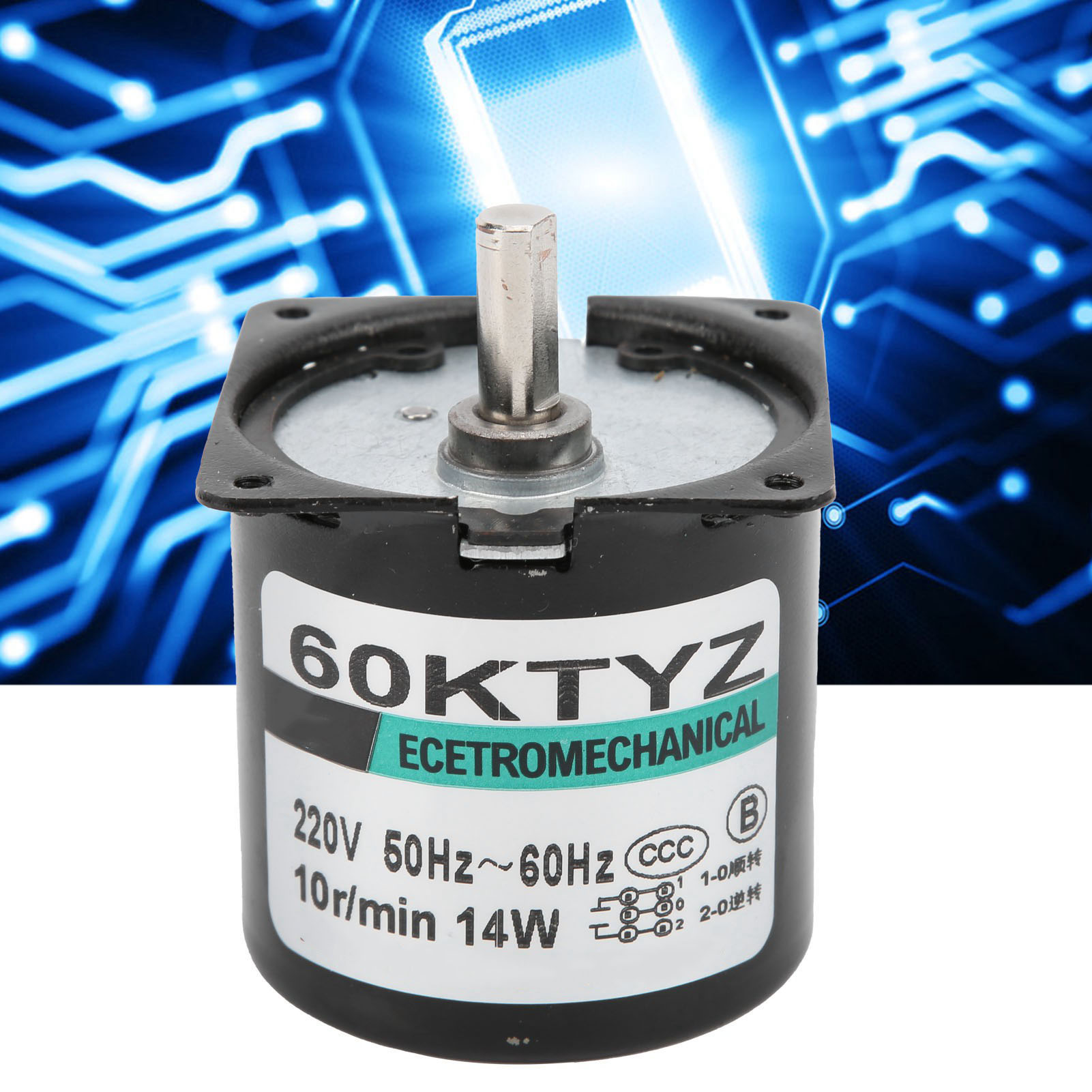 Wechselstrom-synchronmotor Xd60ktyz, 14w Permanentmagnet-langsamläufermotor, Drehmomentstarker, Bidirektionaler Mikromotor Mit Niedriger Drehzahl, Exzenterwelle, 10 U/min, Ac220v.