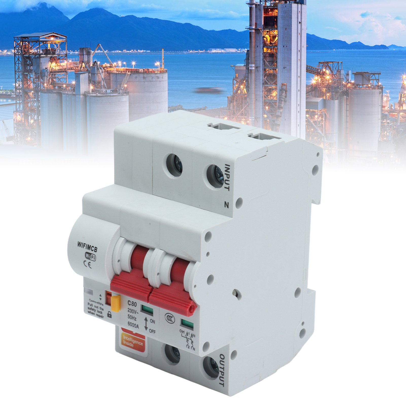 Intelligenter 2-poliger Schalter Mit Fernbedienung, Wlan Und Bluetooth, 80-a-leistungsschalter