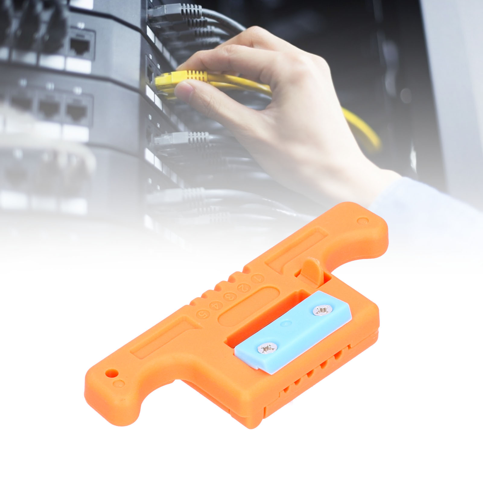 Aua-05 Glasfaser-abisolierzange, Längsöffnungsklinge Für Kabel, Glasfaser-bündelabisolierzange, Öffnungsfenster 1,9 Bis 3,0 Mm, Orange