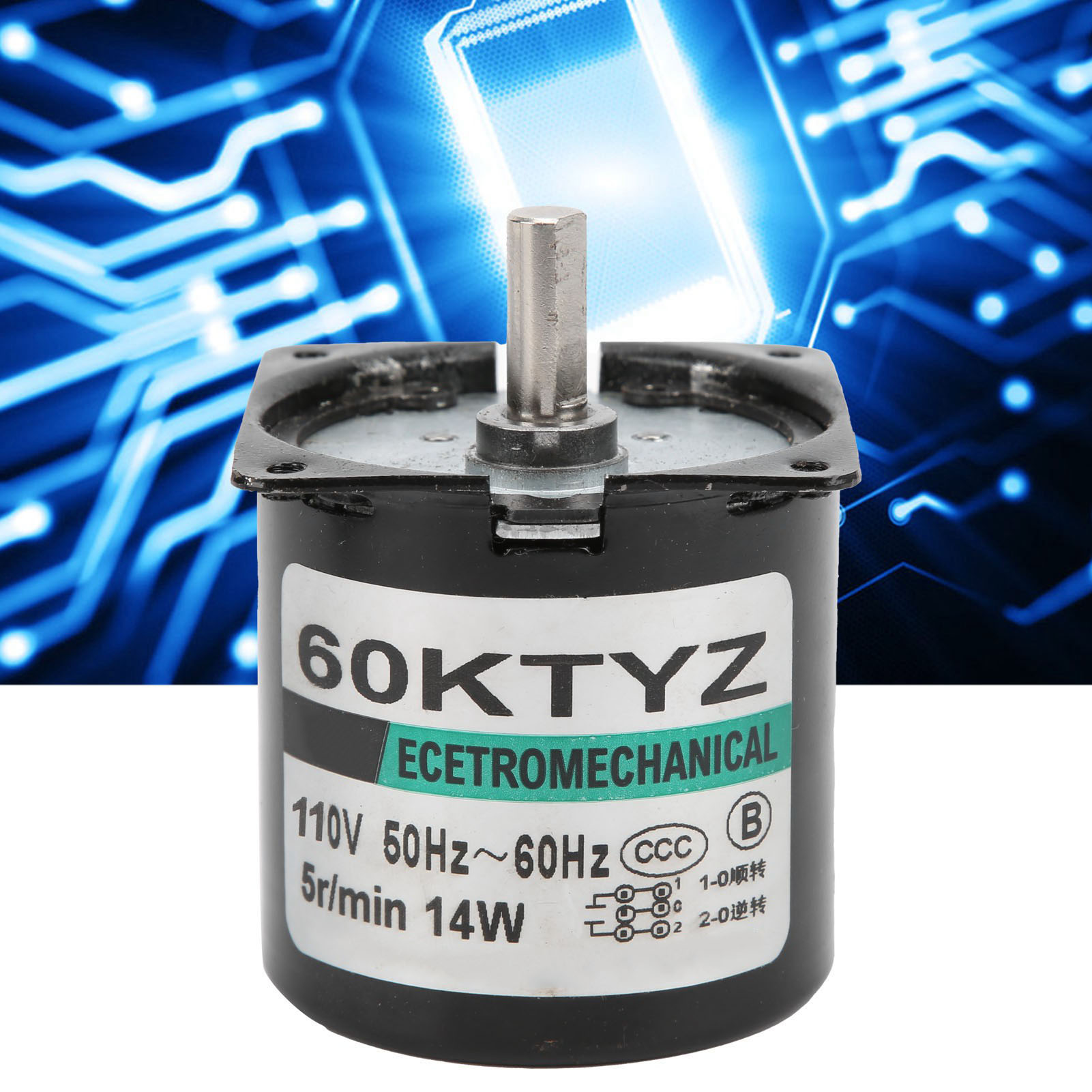 Ac-synchronmotor Xd60ktyz, 14w Permanentmagnet-langsamläufermotor, Drehmomentstarker, Bidirektionaler Mikromotor Mit Niedriger Drehzahl, Exzenterwelle, 5 U/min, Ac110v.