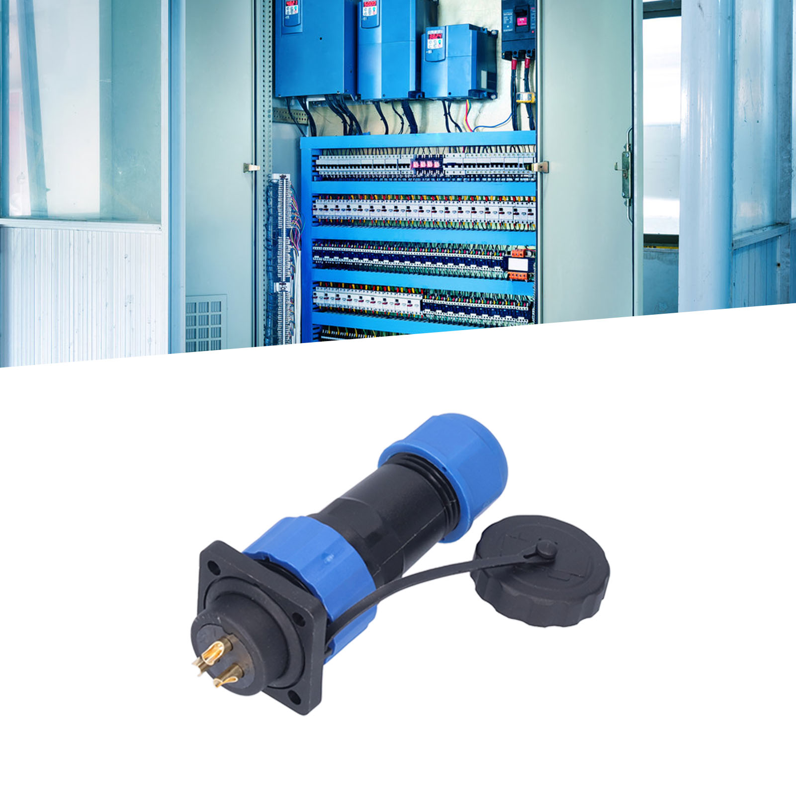 Wasserdichter Luftfahrtstecker Und -buchse Ip68 Mit Vier Löchern, Sp20-steckverbindern, Quadratischen Mehradrigen Lötanschlüssen (männlich Und Weiblich), 380 V, 3-adrig