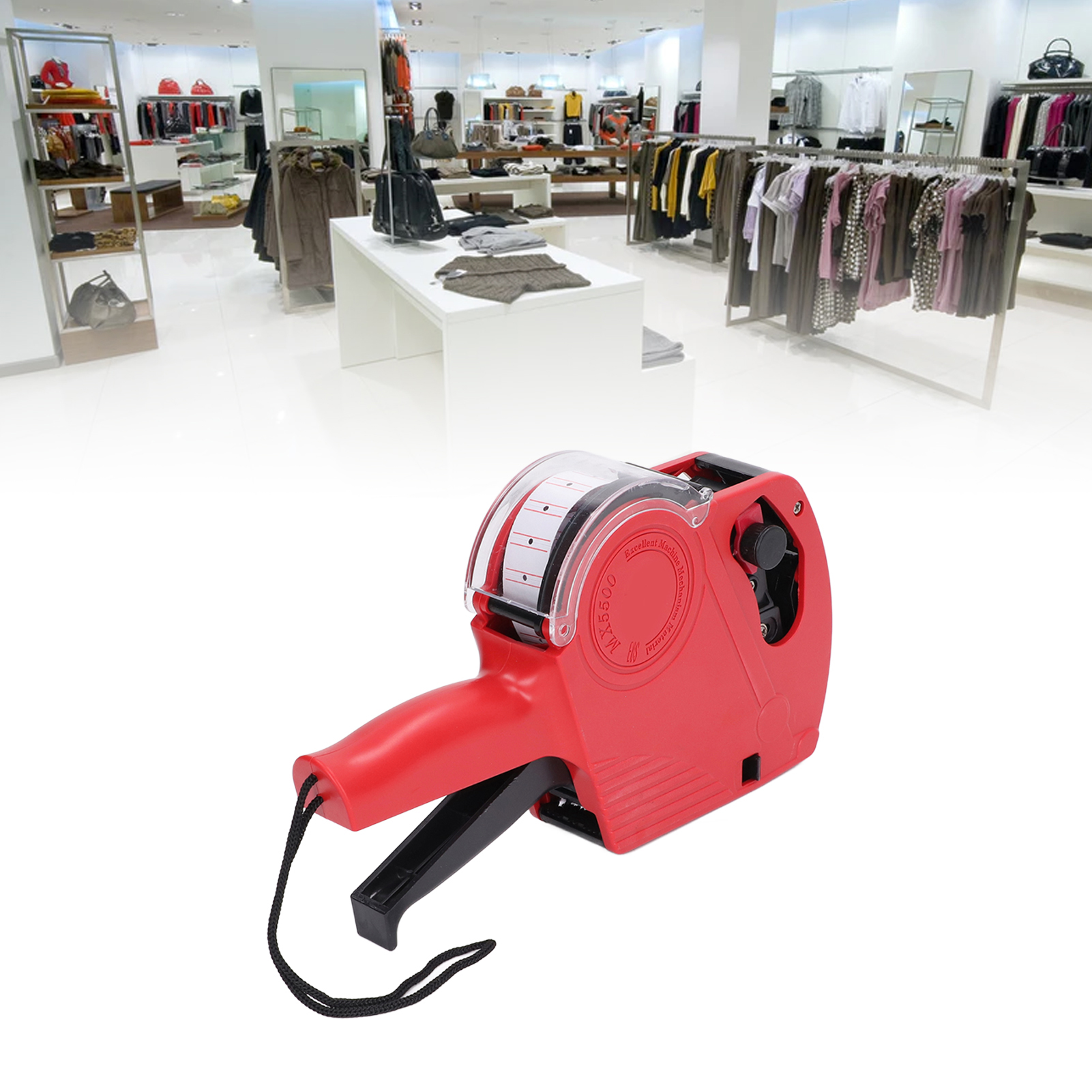 Mx5500 Manuelles Etikettiergerät Mit Etikett Und Tintenpatrone (rot)