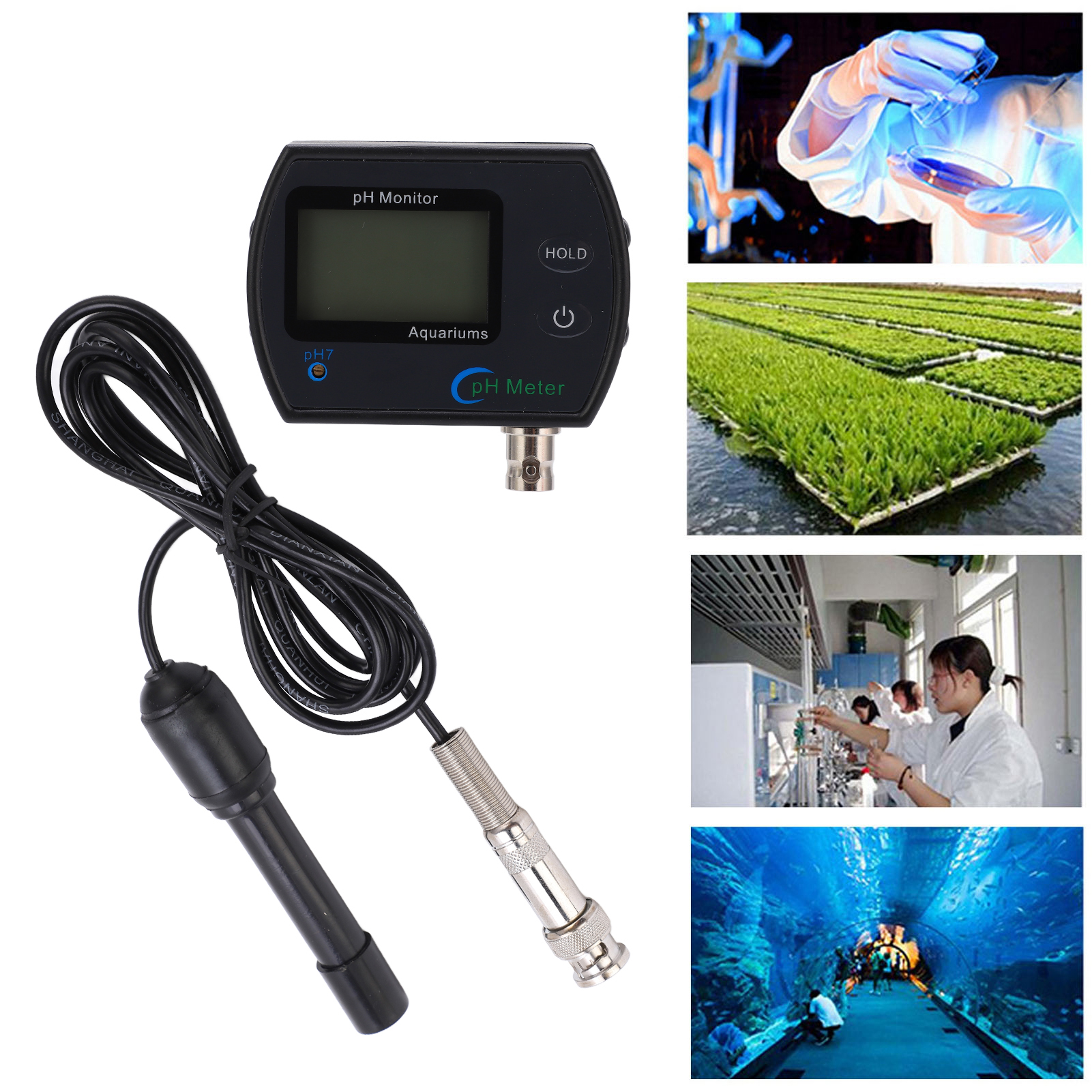 Tragbares Ph-meter Ph-990 – Online-ph-messung Für Aquarien Und Fischzuchtbetriebe (230 V–240 V)