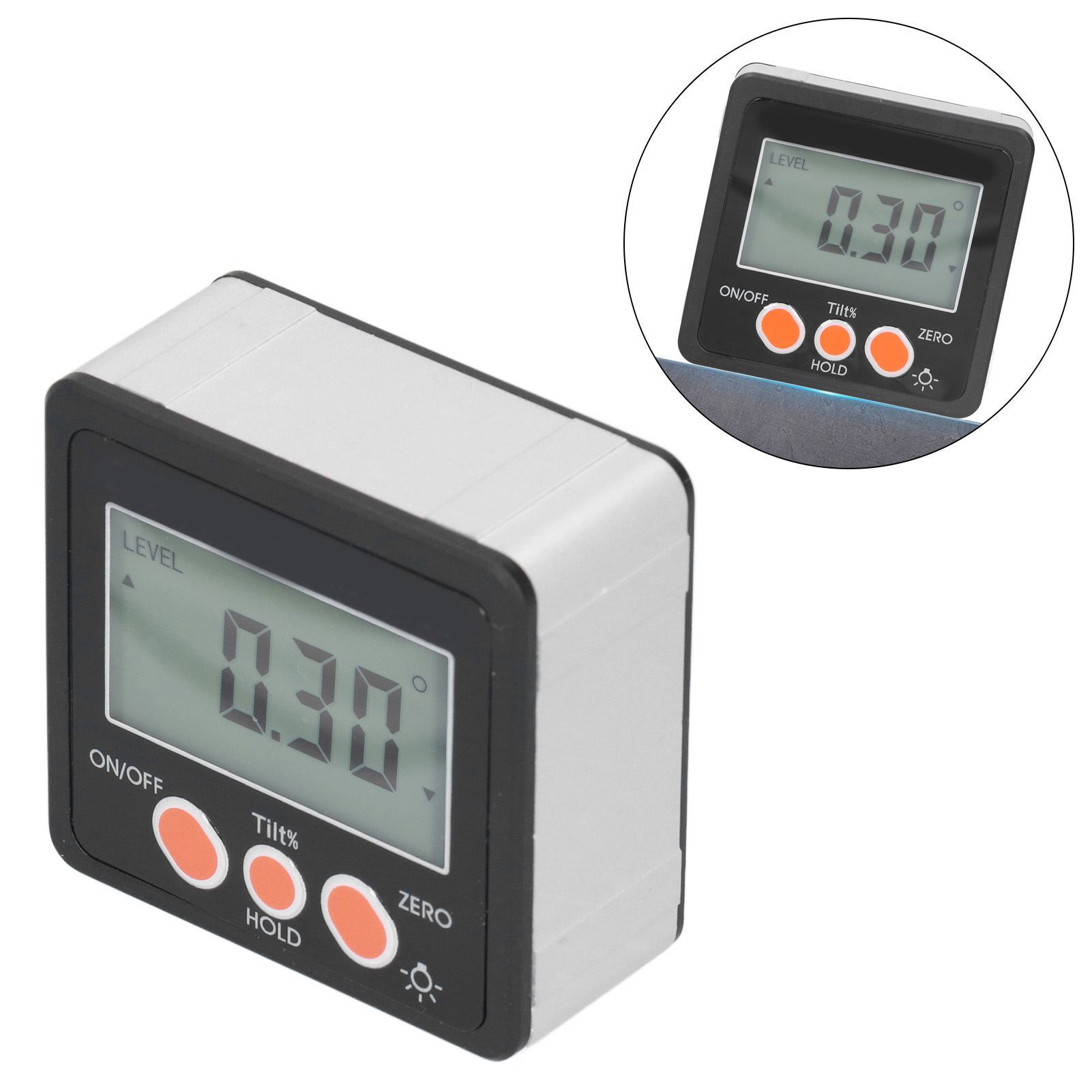 0-360° Lcd-digitalgoniometer Mit Horizontalem Winkeldetektor