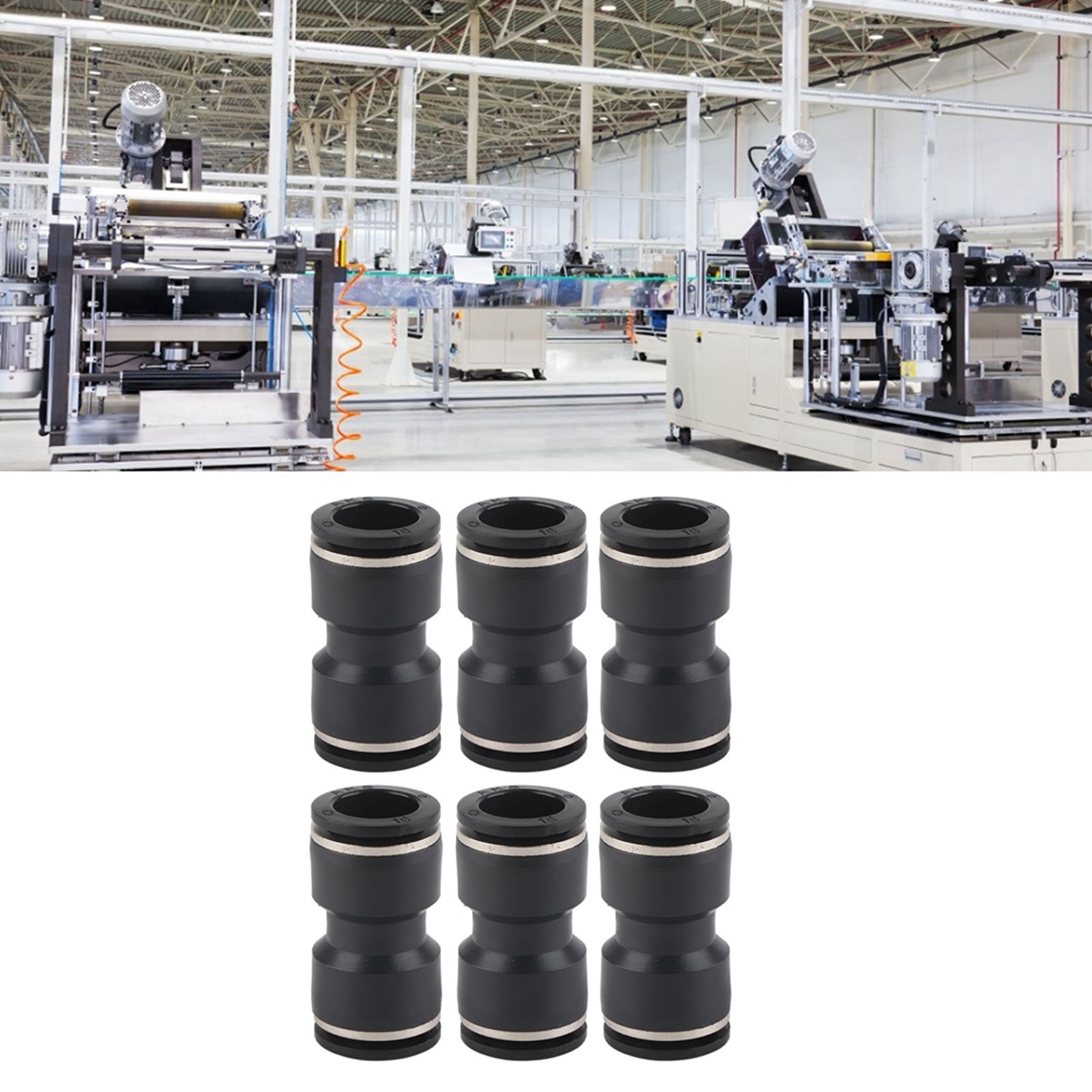 10 Schwarze, Gerade Schnellkupplungs-pneumatikverschraubungen/reduzierstücke Pg/pu Pu16-16