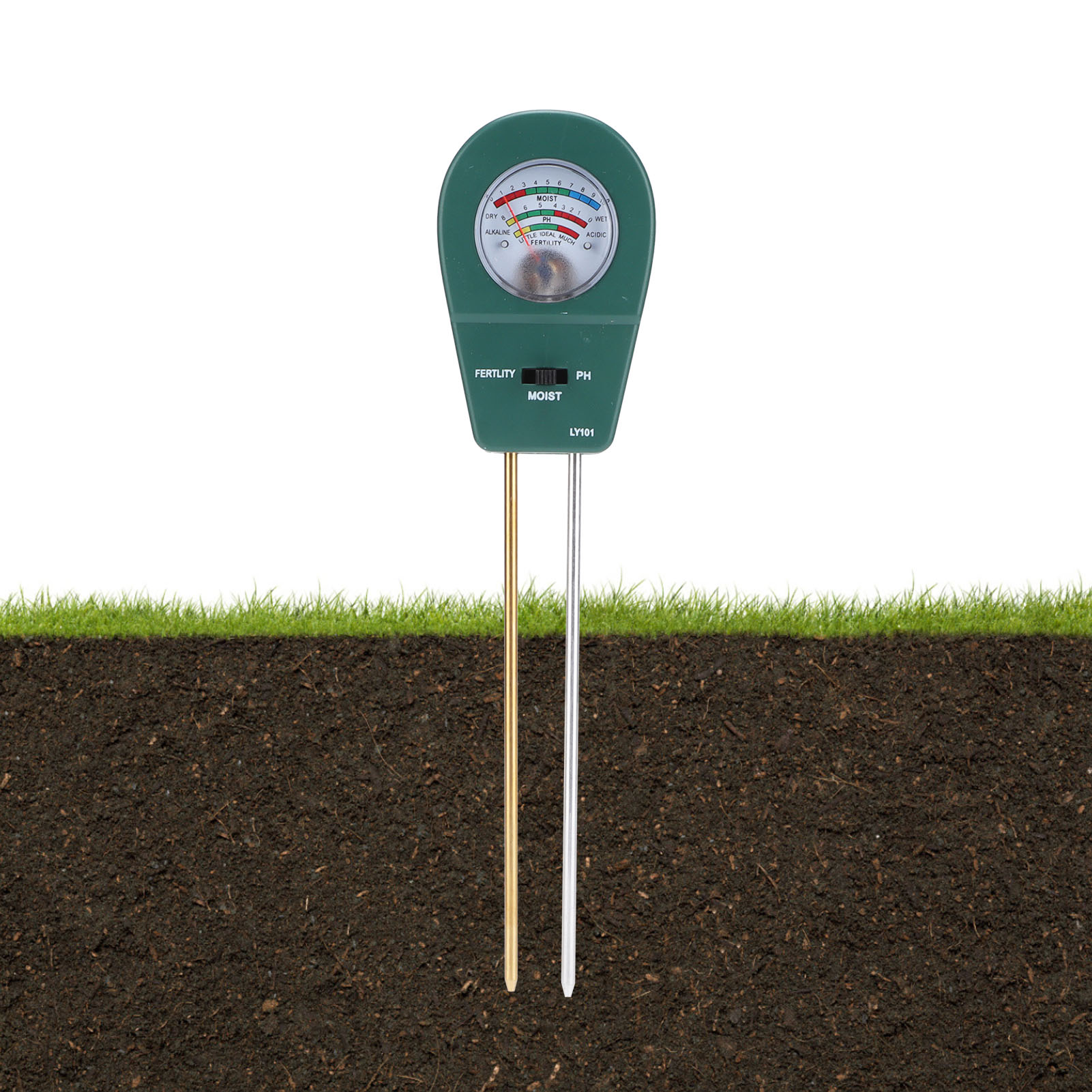 Ly101 Bodenanalysegerät Für Gartenböden: Dünger, Stickstoff, Phosphor, Kalium, Ph-wert, Nährstoffgehalt, Feuchtigkeit Und Hygrometer