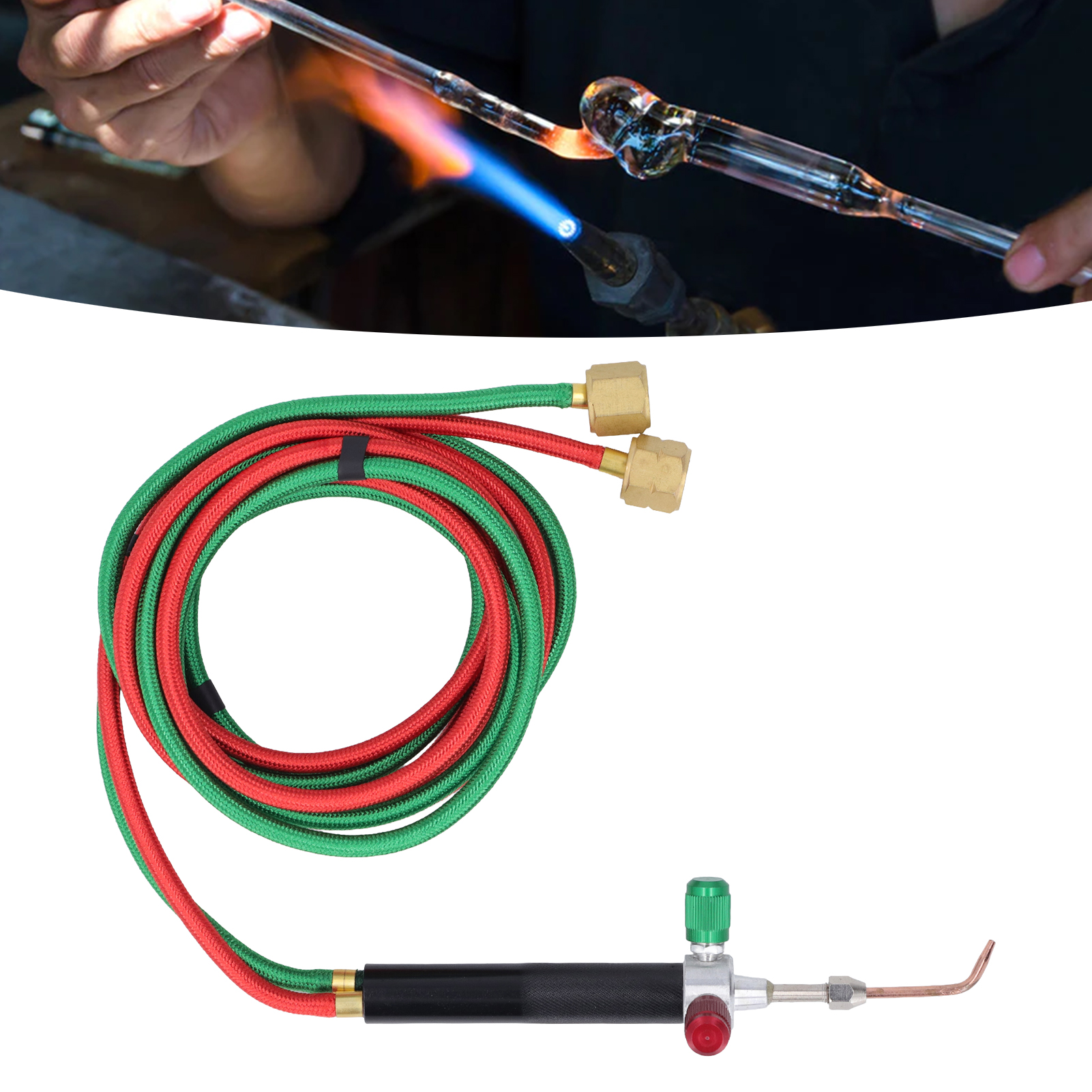 Miniatur-gasschweißbrenner Für Schmuck, Sauerstoffschweißbrenner, Autogen-flammenpistole, Flammenpistole Mit 5 Schweißköpfen, Schweißset Für Sauerstoffflaschen – Gewerbliches Acetylen Für Schmuck