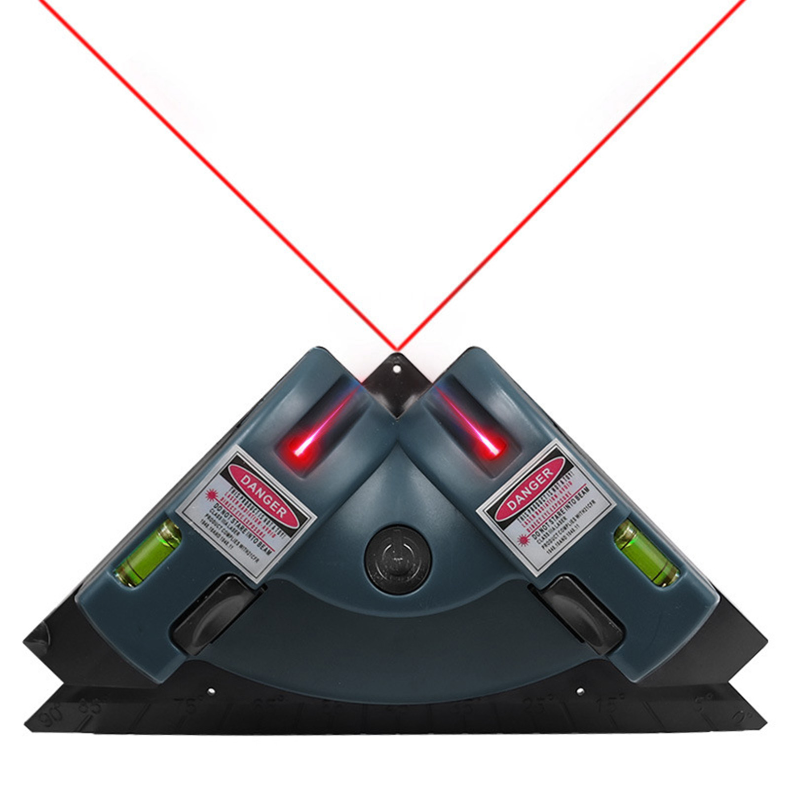 Fliesenverlegewerkzeug (90-grad-winkel), Fliesenwasserwaage, Laser-winkelmesser, Rechtwinkliger Bodenmesser, Blaue Rechtwinklige Laser-wasserwaage.