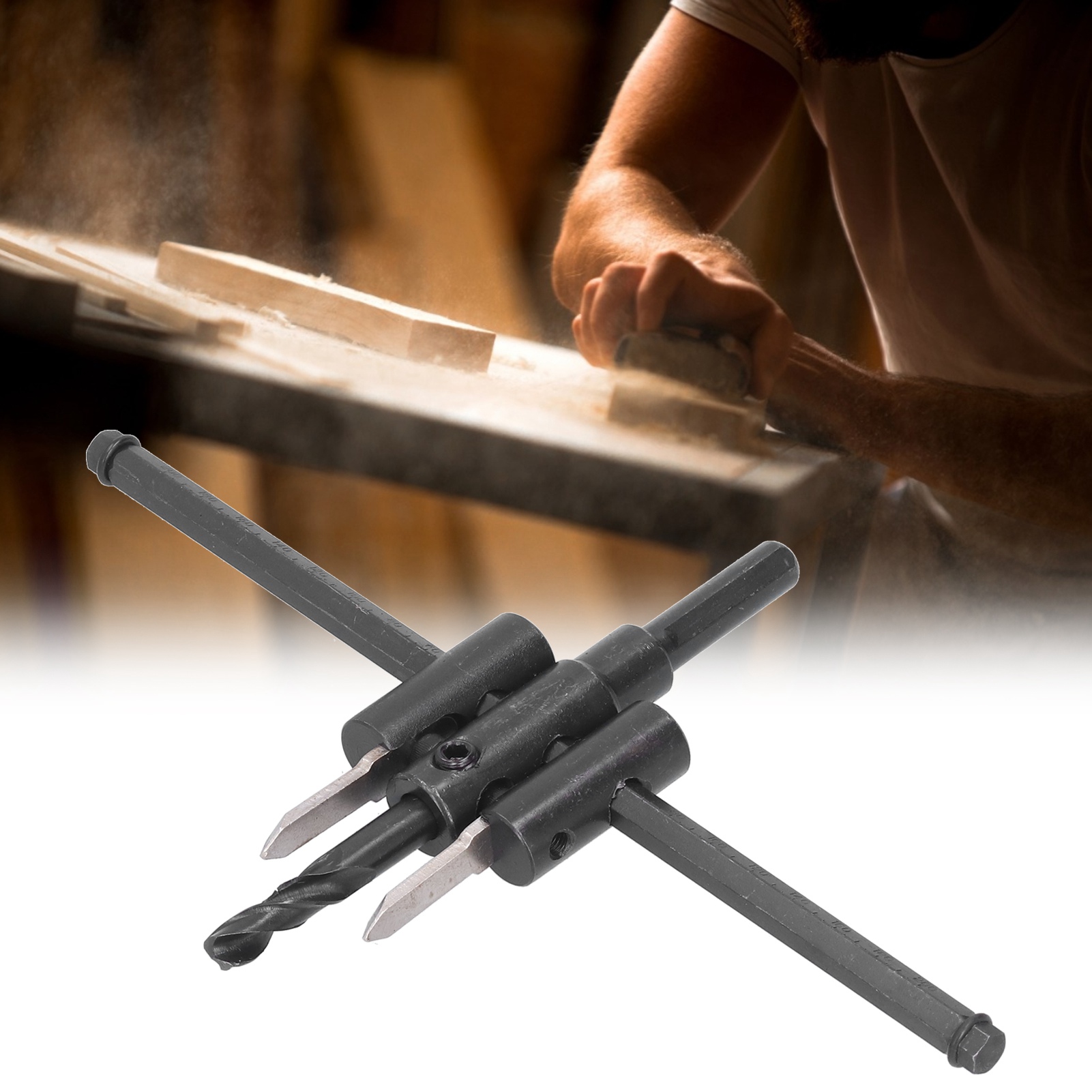 Verstellbare 30-mm-lochsäge, Ein Vielseitiges Schneidwerkzeug, Geeignet Für Holz, Kunststoffe, Gipskartonplatten Usw., Mit Einem Durchmesser Von 30 Bis 200 Mm.