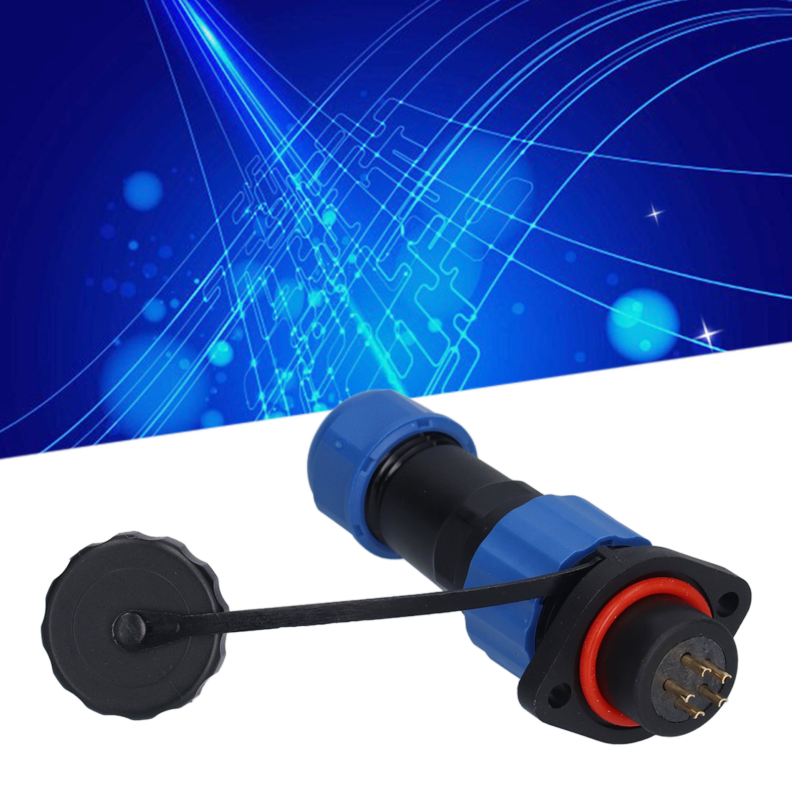 Sp16 Geflanschter Wasserdichter Luftfahrtstecker (stecker Und Buchse), Ip68, Männlich Und Weiblich, 5 Pins.