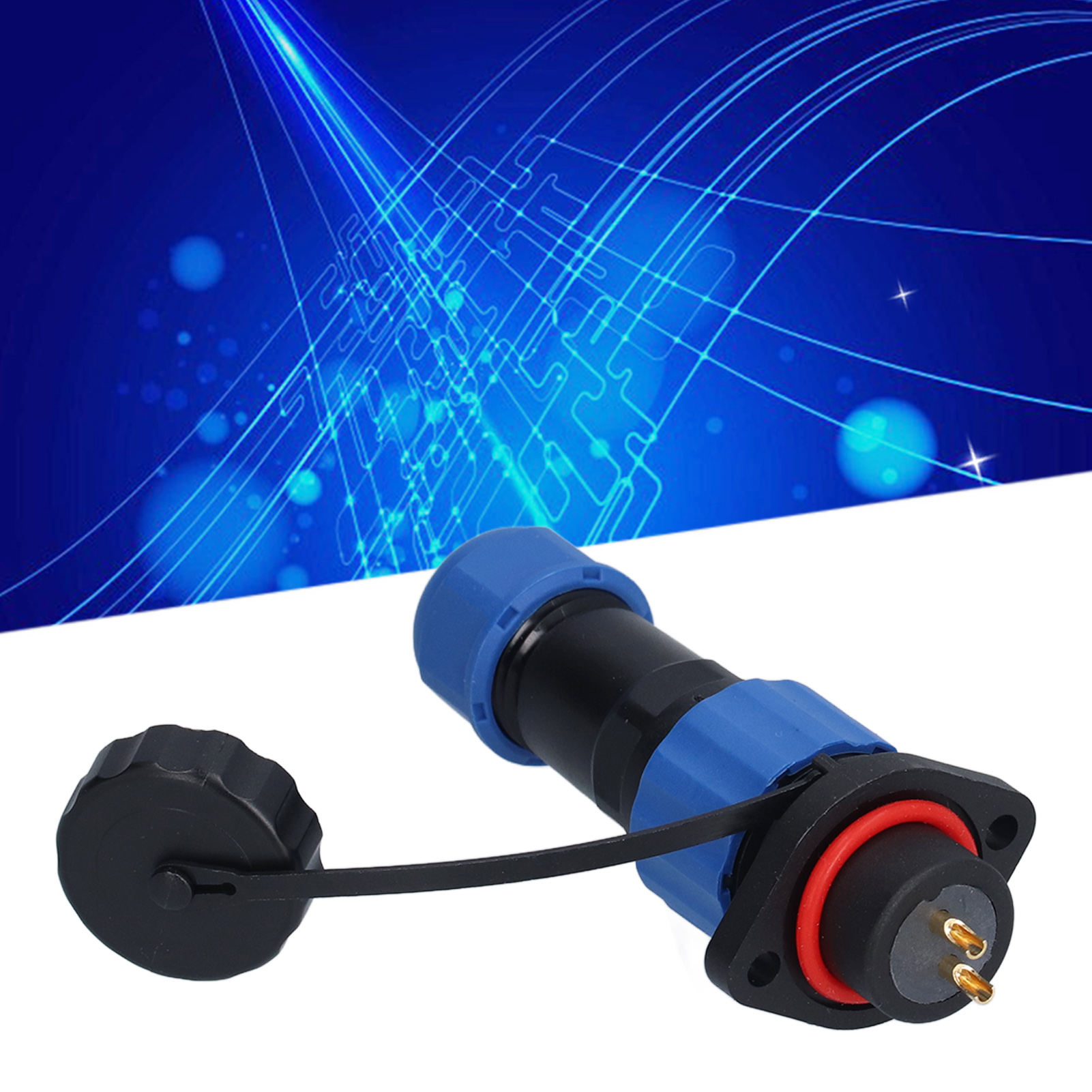 Sp16 Geflanschter Wasserdichter Luftfahrtstecker (stecker Und Buchse), Ip68, Männlich Und Weiblich, 2 Pins.