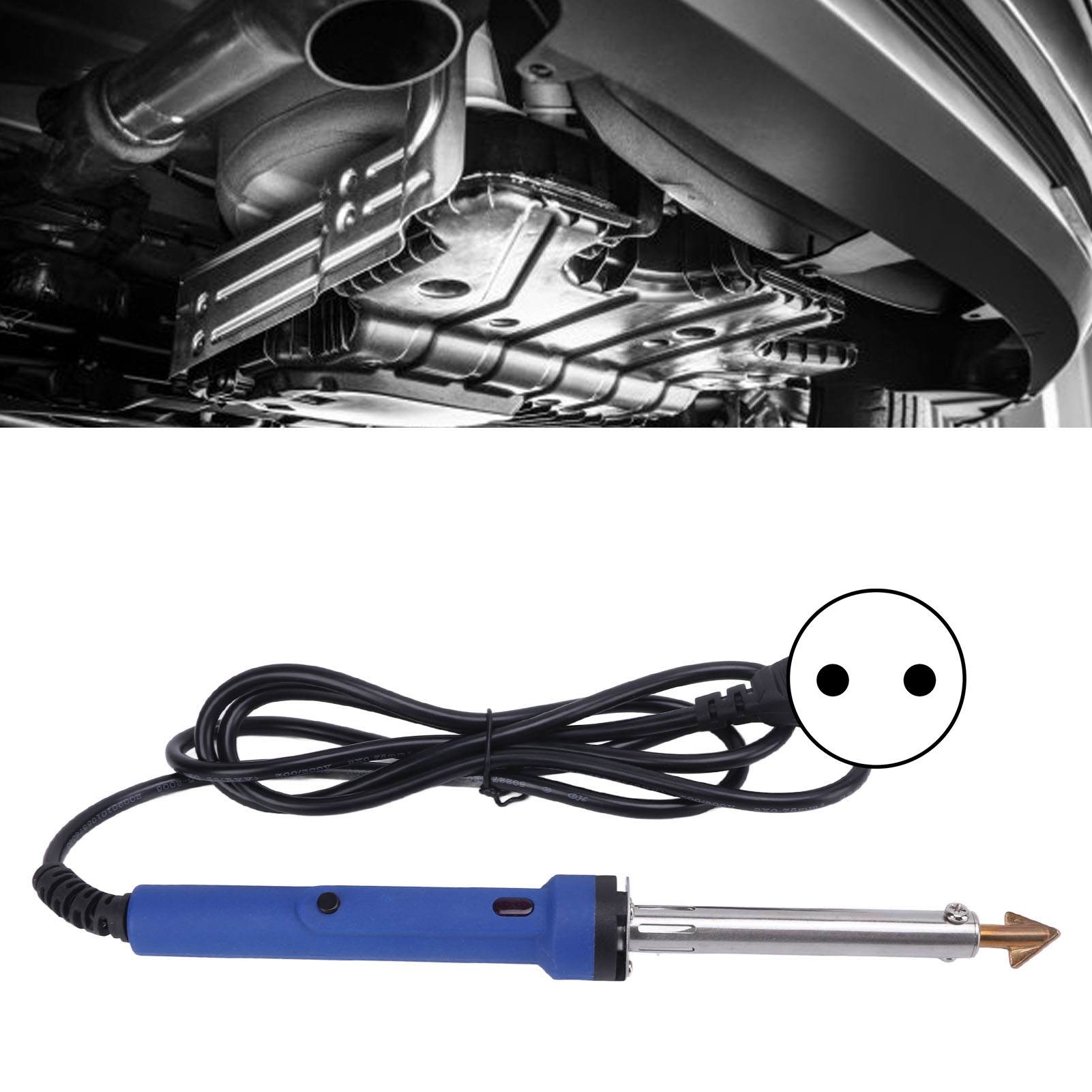 Diy-kunststoffschweißset Für Die Reparatur Von Fahrzeugoberflächen, Inklusive Lötkolbenständer Mit Stahlgitter Und Drahtbürste, 80 W, Europäischer Standard 220 V.