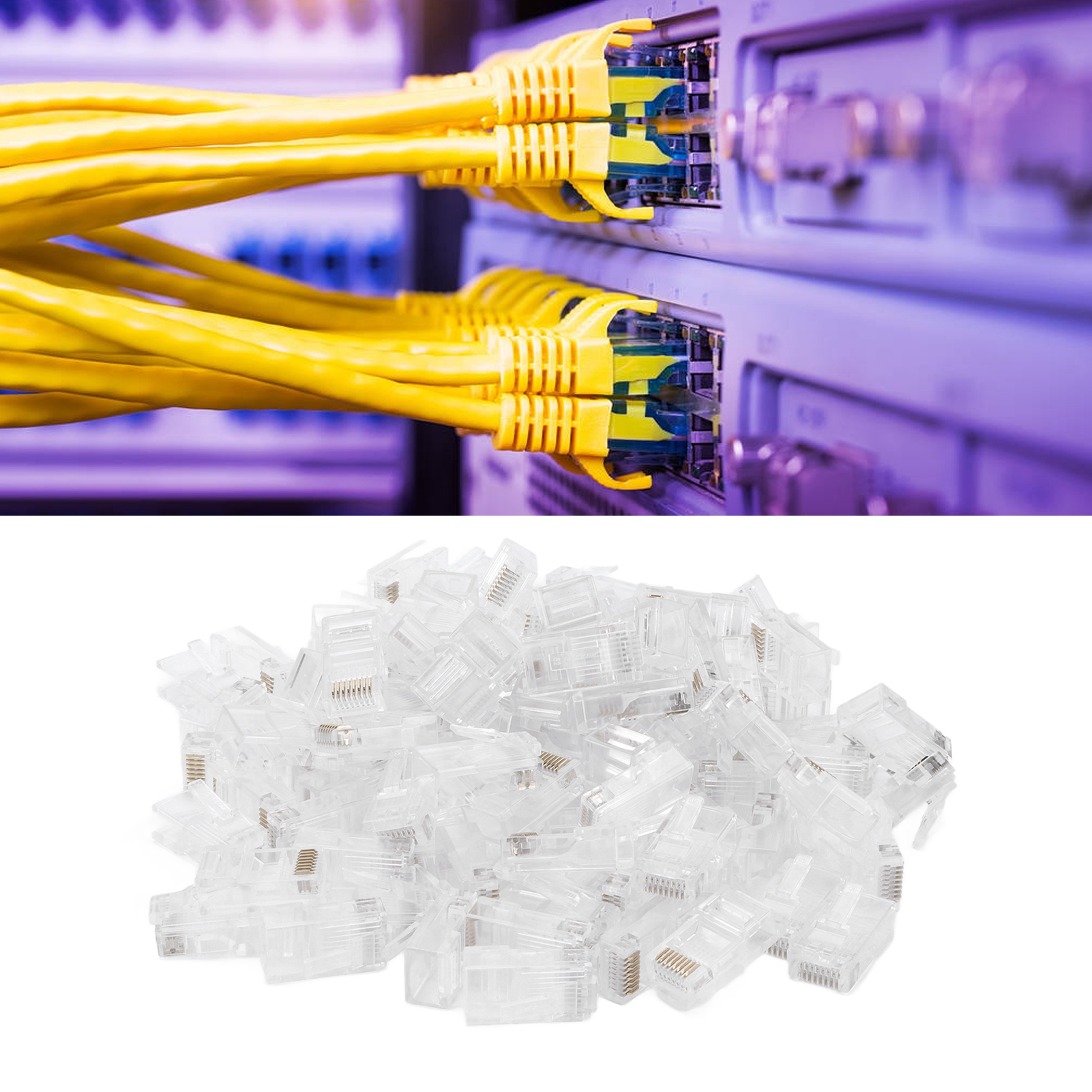 Tf1013a Cat5e Dreipoliger Vergoldeter Kupferstecker Für Rj45-netzwerke, Cat5e 8p8c Netzwerkkabelstecker