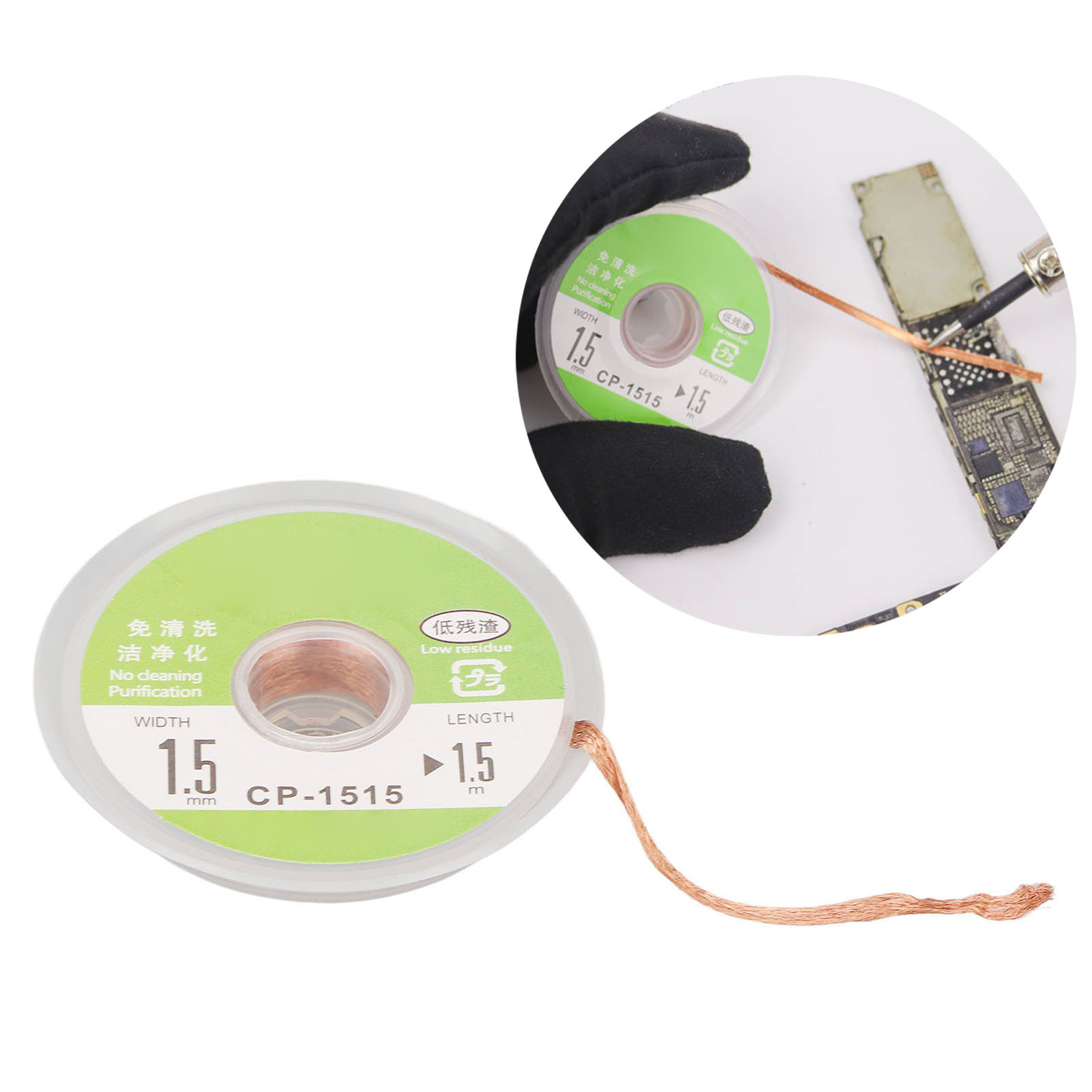 Entlöten Von Drähten Ohne Rückstände Und Ohne Reinigung, Entlötband Cp-1515