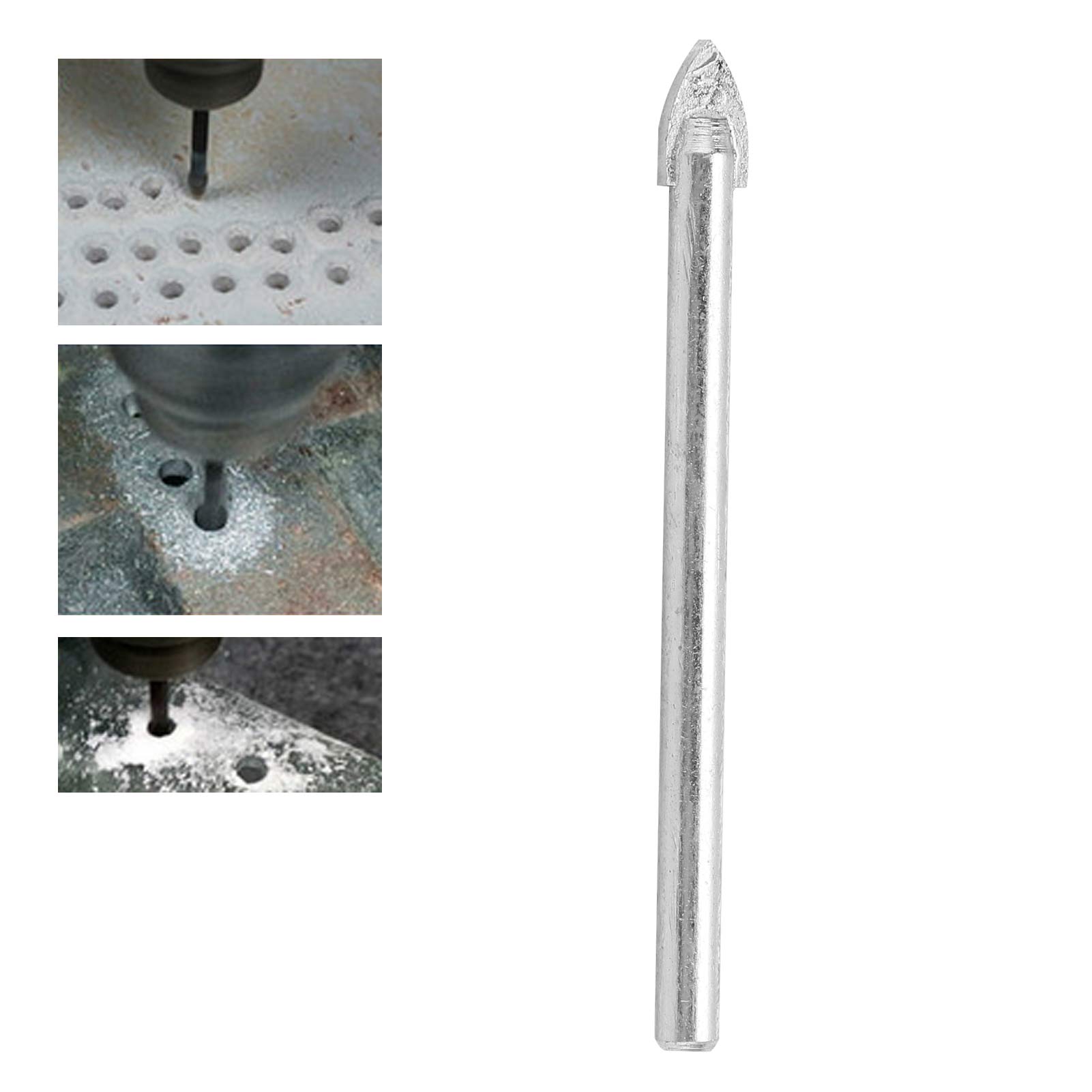 Dreieckige Industrie-legierungsbohrer 3-4-5-6-8-10-12 Mm Für Marmor, Glas, Keramik Und Keramikfliesen, 6 Mm.